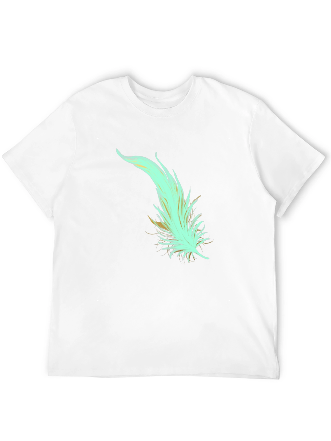 Feather Graphic Tee - Soft Cotton Blend Stylish Design