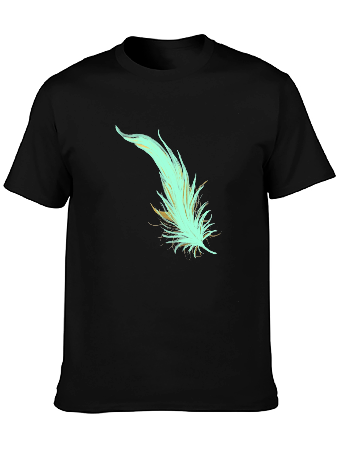 Feather Graphic Tee - Soft Cotton Blend Stylish Design
