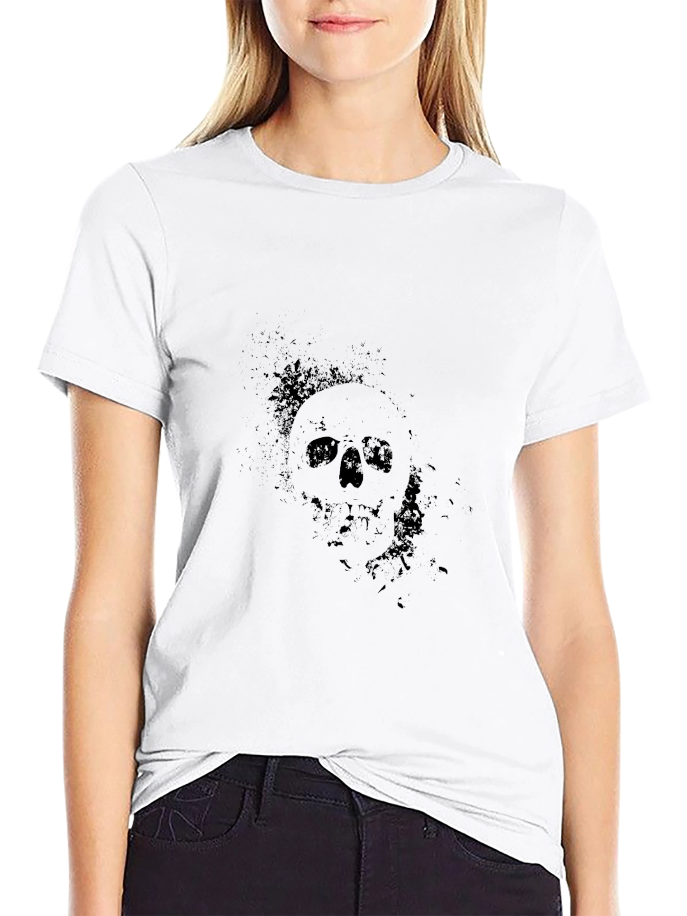 Black Skull Graphic T-Shirt - Mens Casual Wear