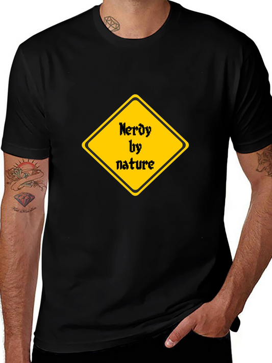 Nerdy by Nature T-Shirt - Black Cotton Tee
