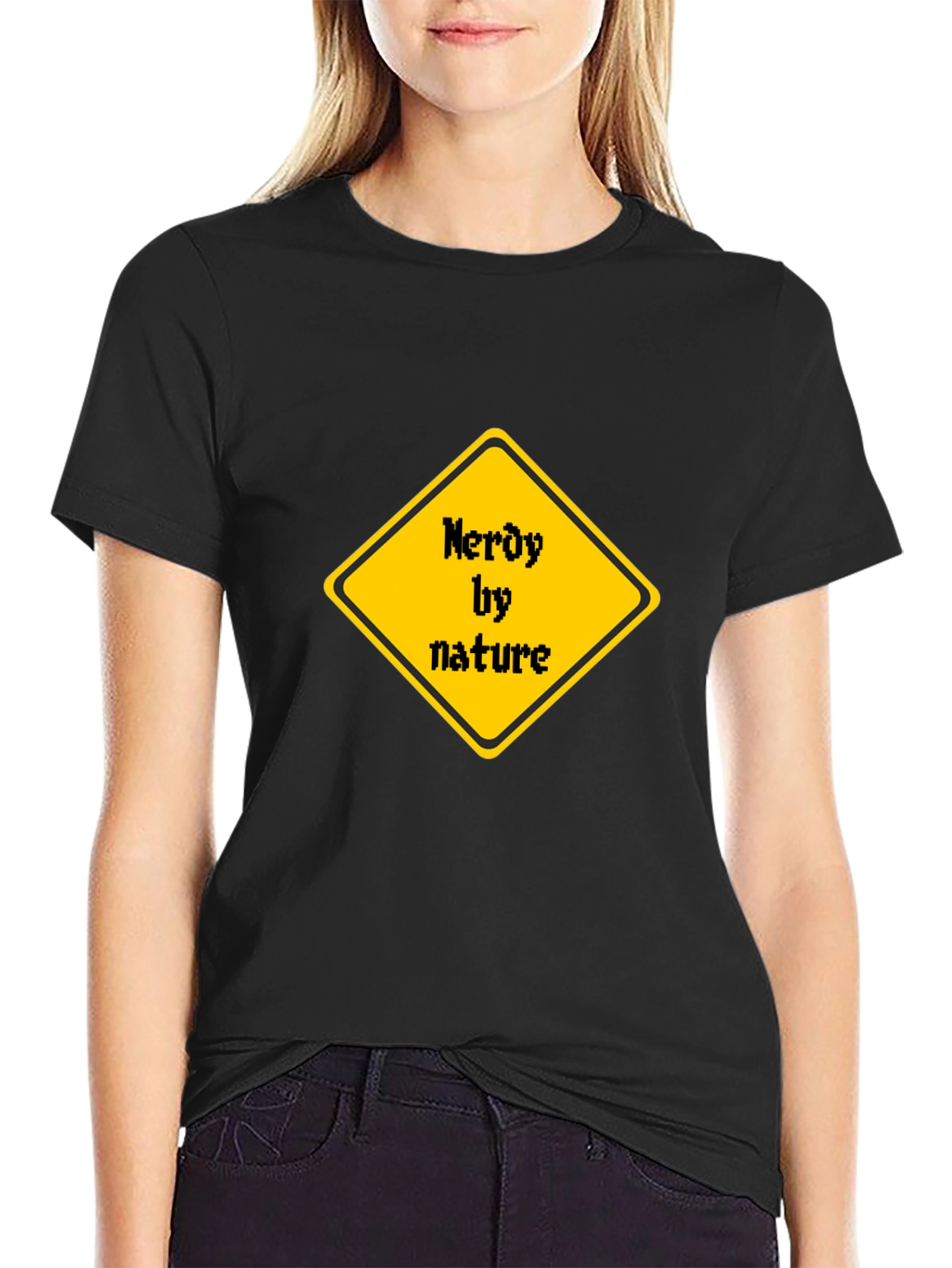Nerdy by Nature T-Shirt - Black Cotton Tee