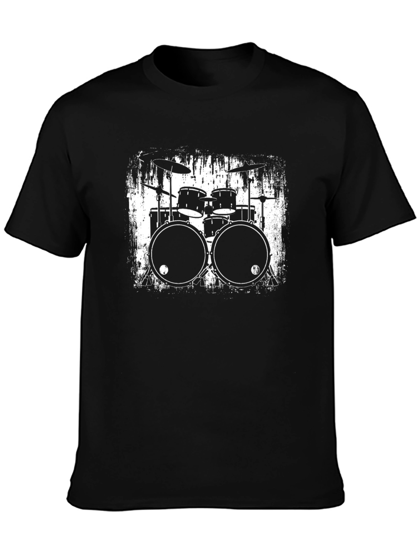 Drum Set Graphic Tee - Black