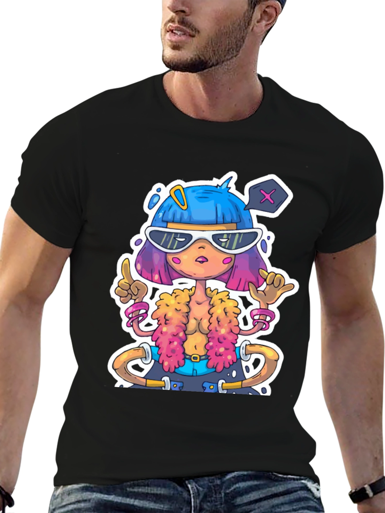 Cartoon Character Graphic Tee - Unique Style
