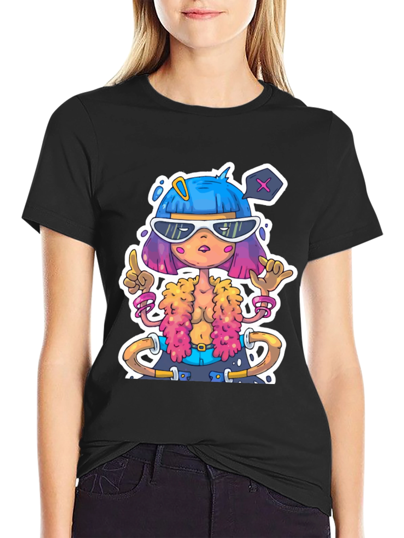Cartoon Character Graphic Tee - Unique Style
