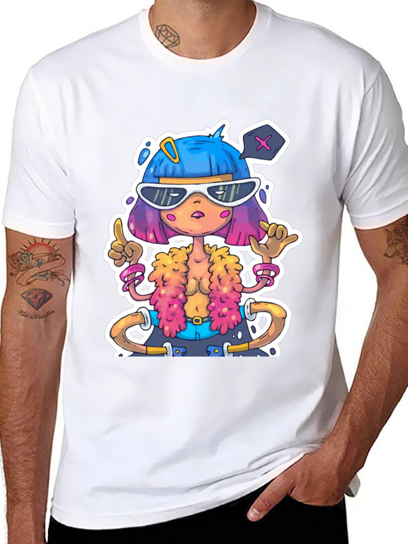 Cartoon Character Graphic Tee - Unique Style