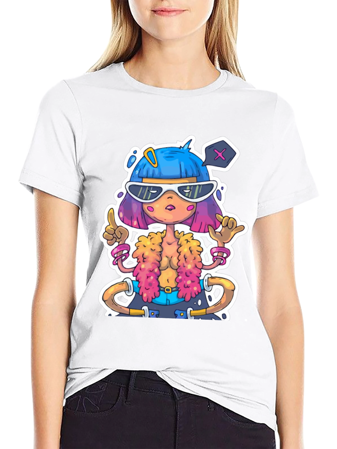 Cartoon Character Graphic Tee - Unique Style