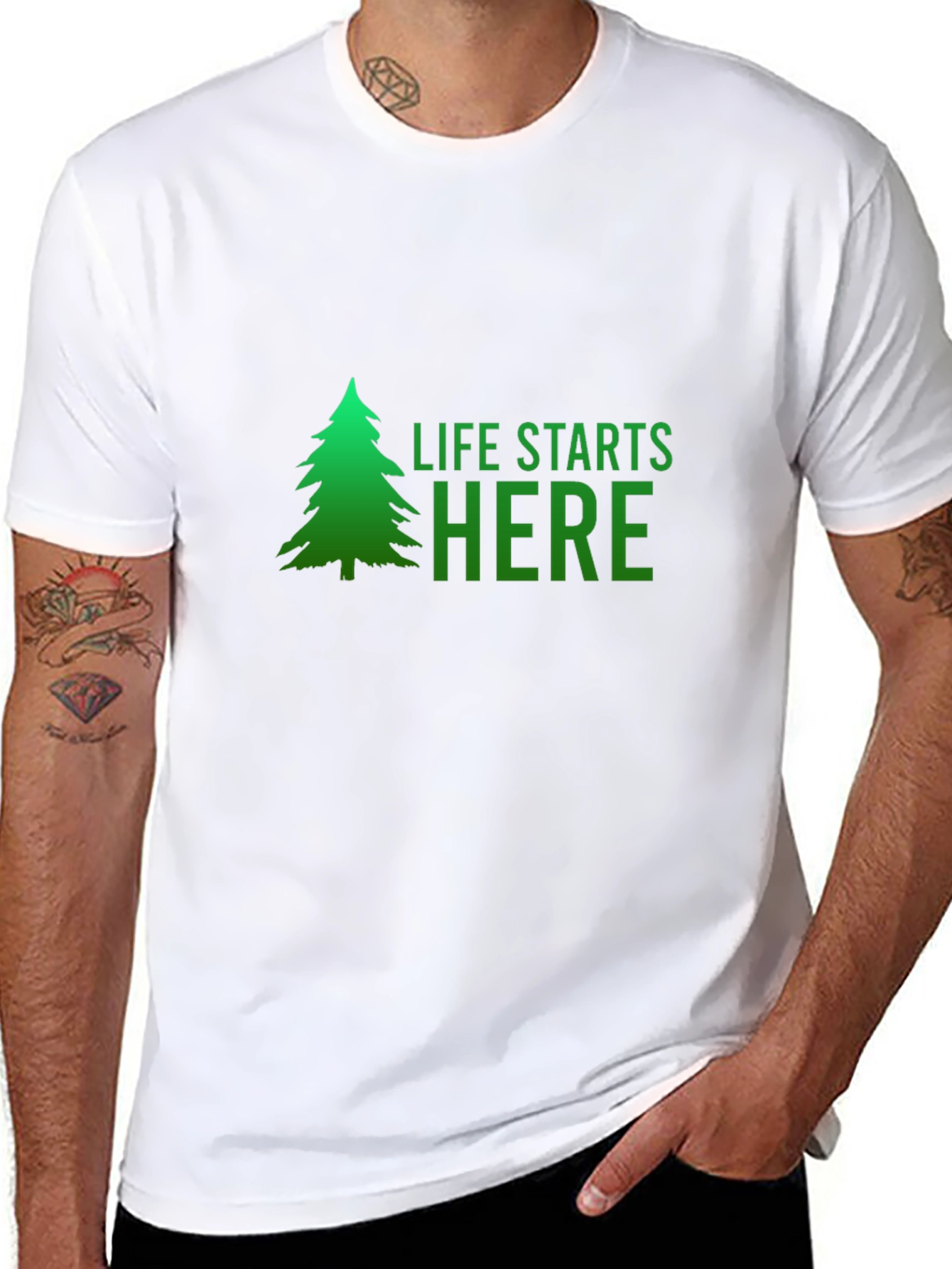Life Starts Here Graphic Tee - Nature Inspired T-Shirt