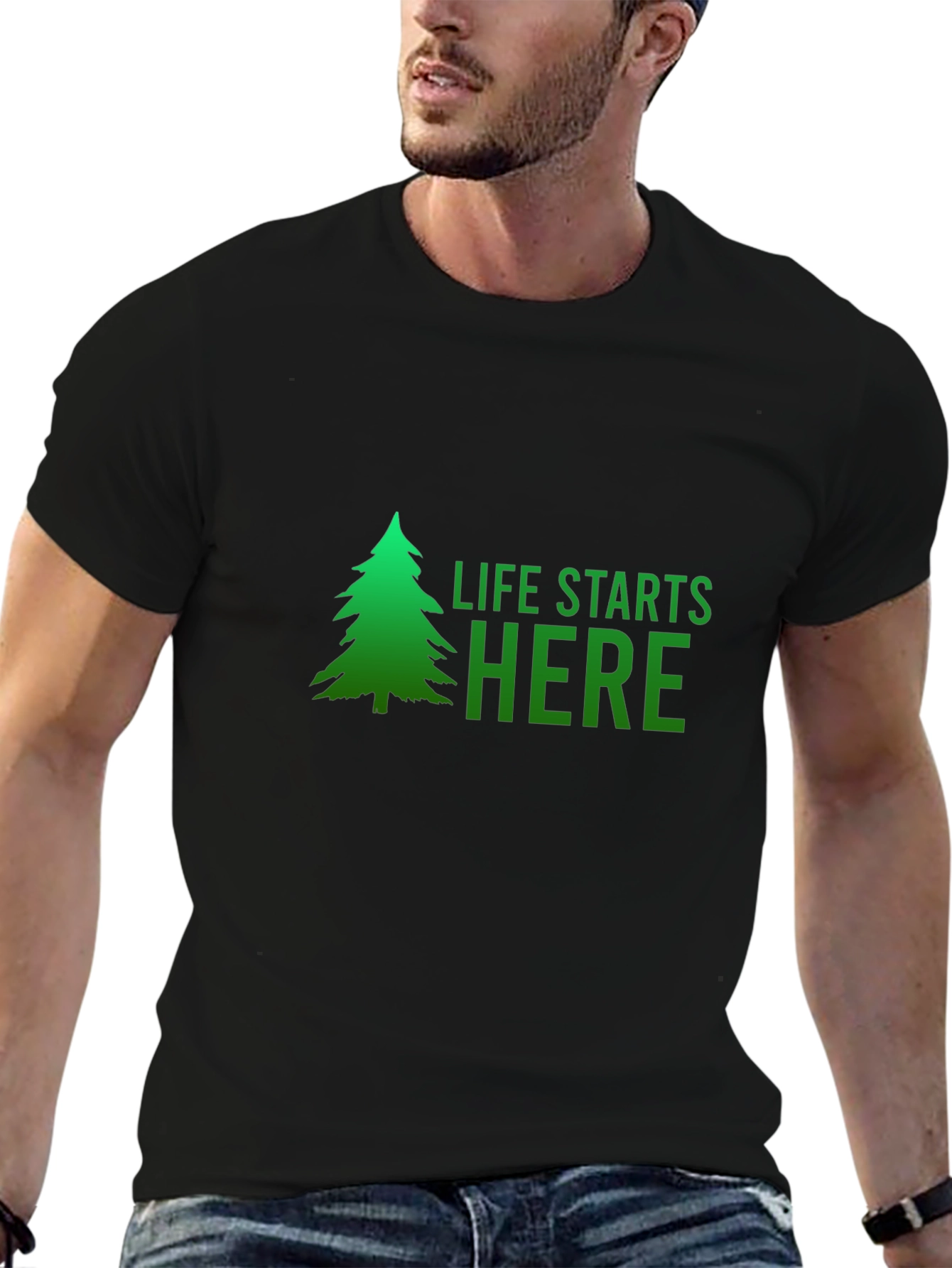 Life Starts Here Graphic Tee - Nature Inspired T-Shirt