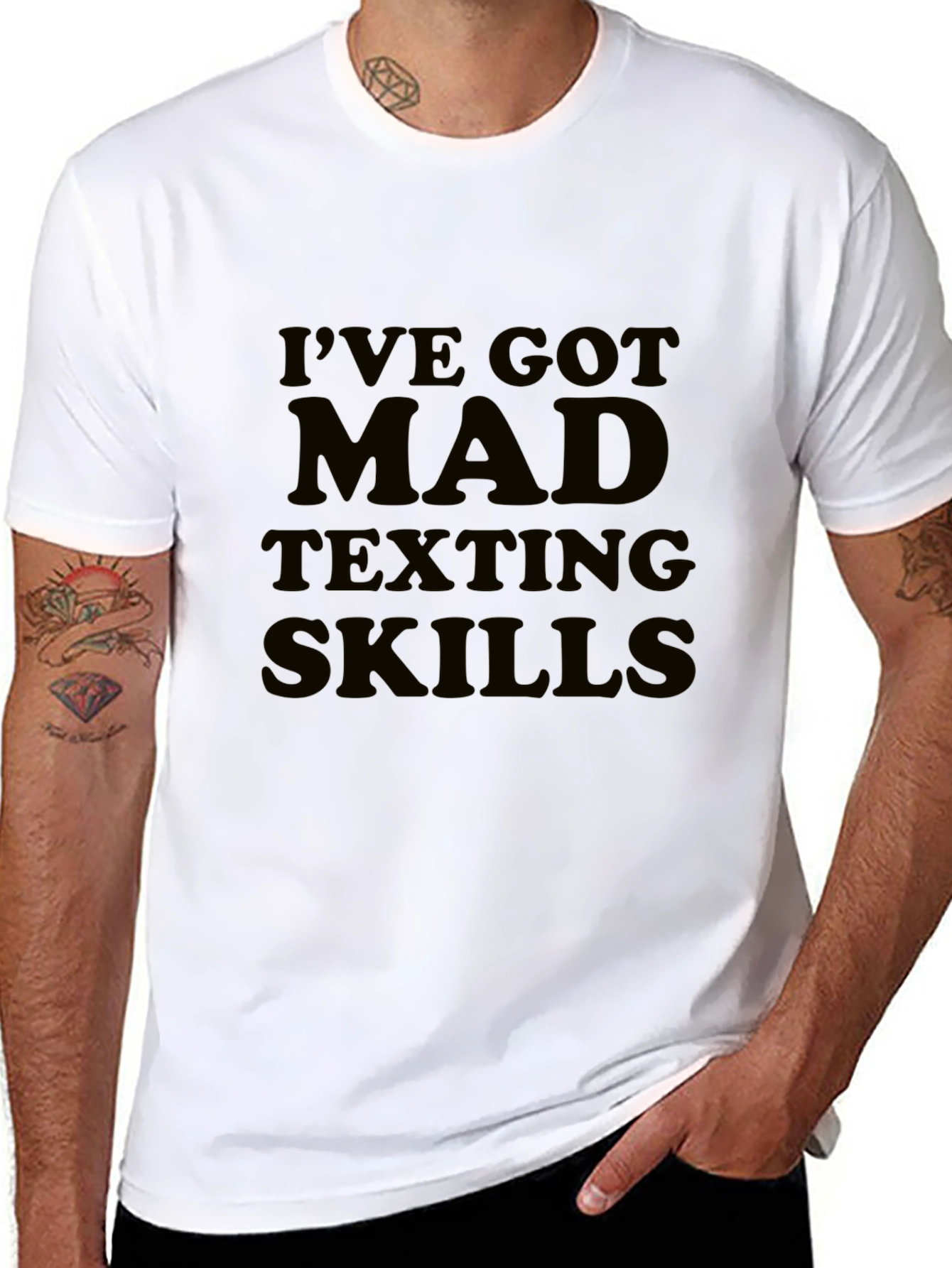 Ive Got Mad Texting Skills Black T-Shirt