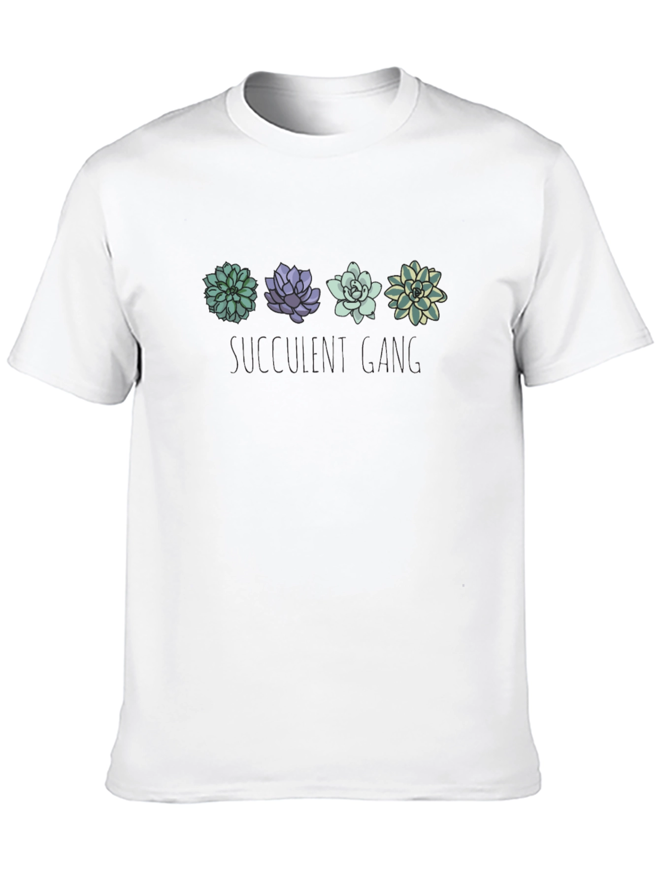 Succulent Crewneck T-Shirt - Black