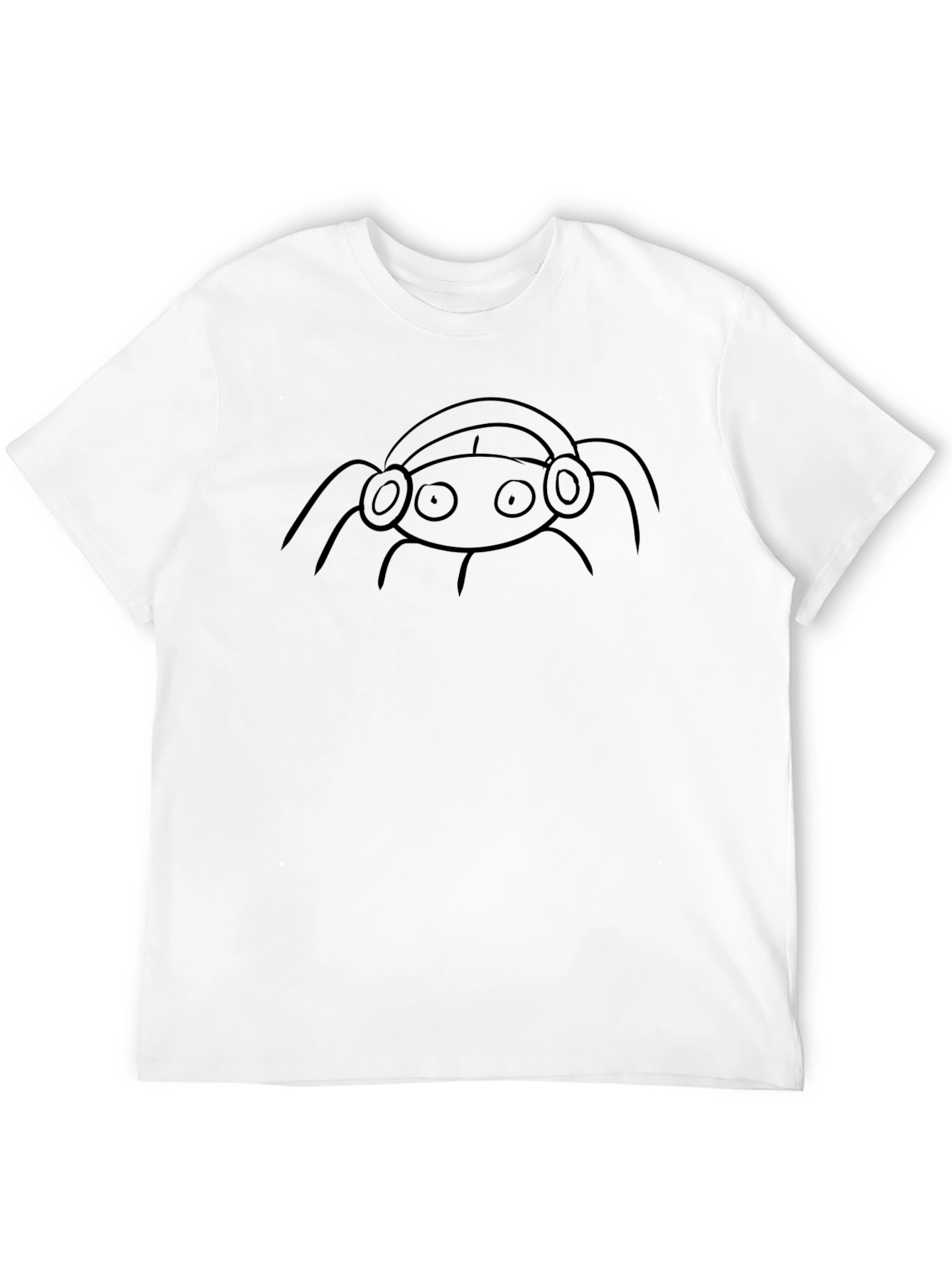 Spider DJ Black T-Shirt - Quirky Graphic Tee