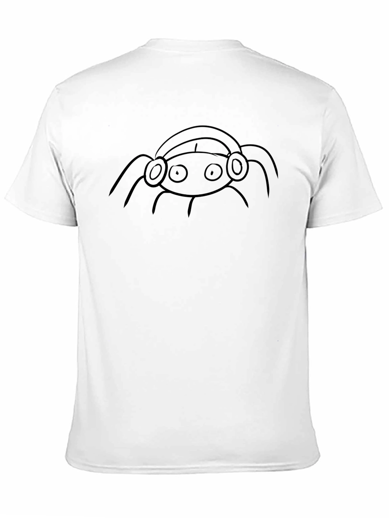 Spider DJ Black T-Shirt - Quirky Graphic Tee