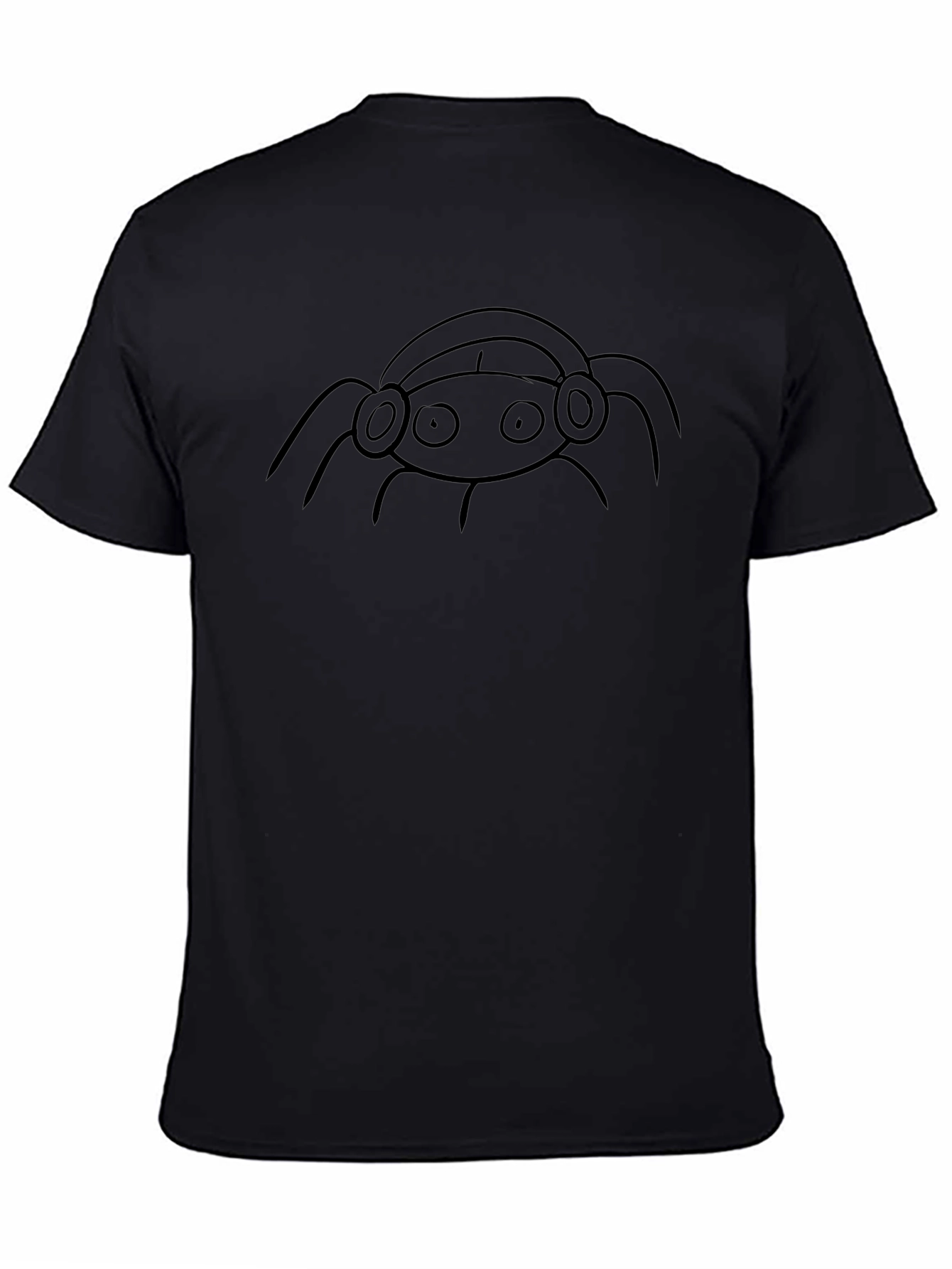 Spider DJ Black T-Shirt - Quirky Graphic Tee