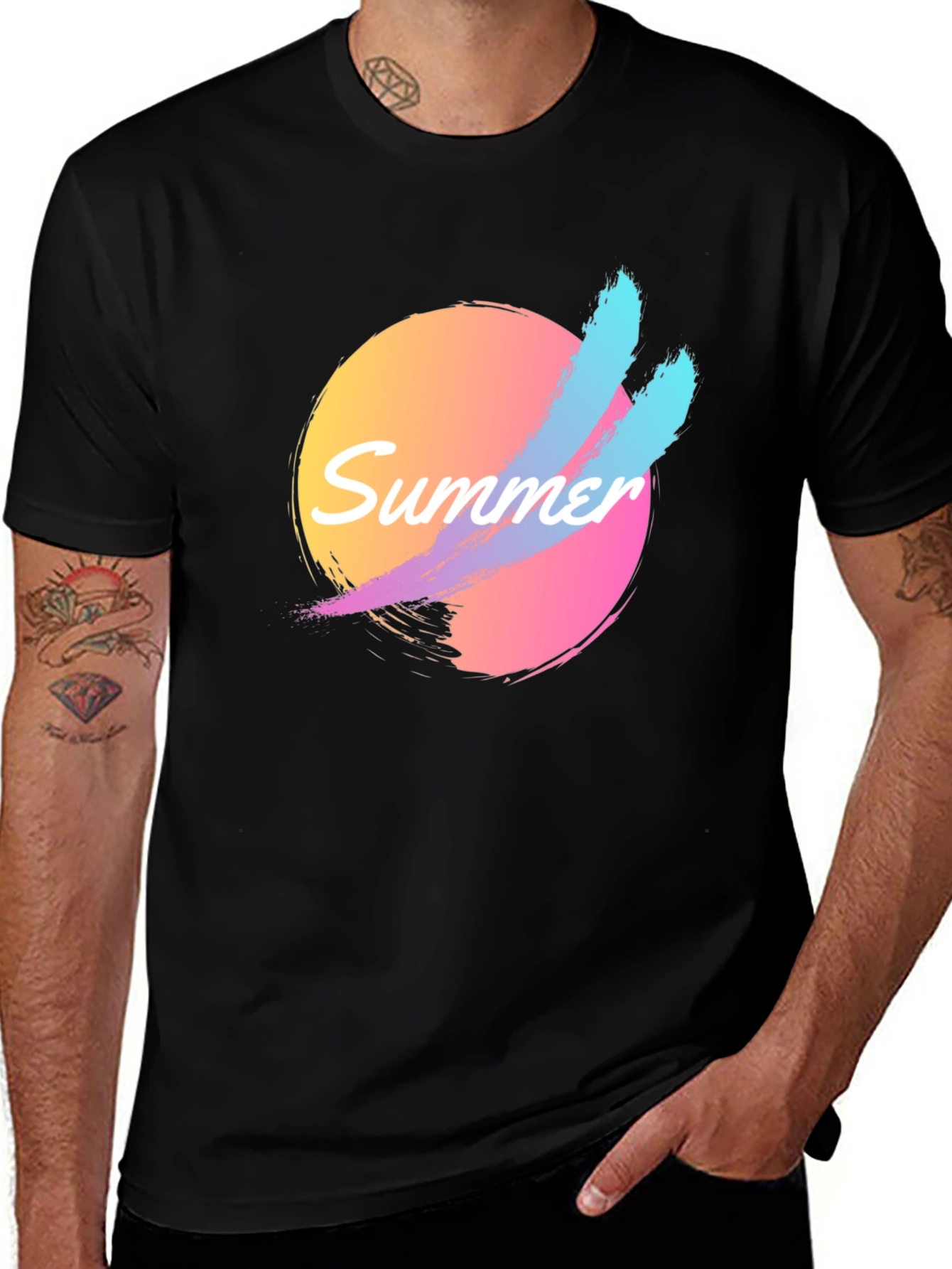 Retro Summer Vibes T-Shirt - Black