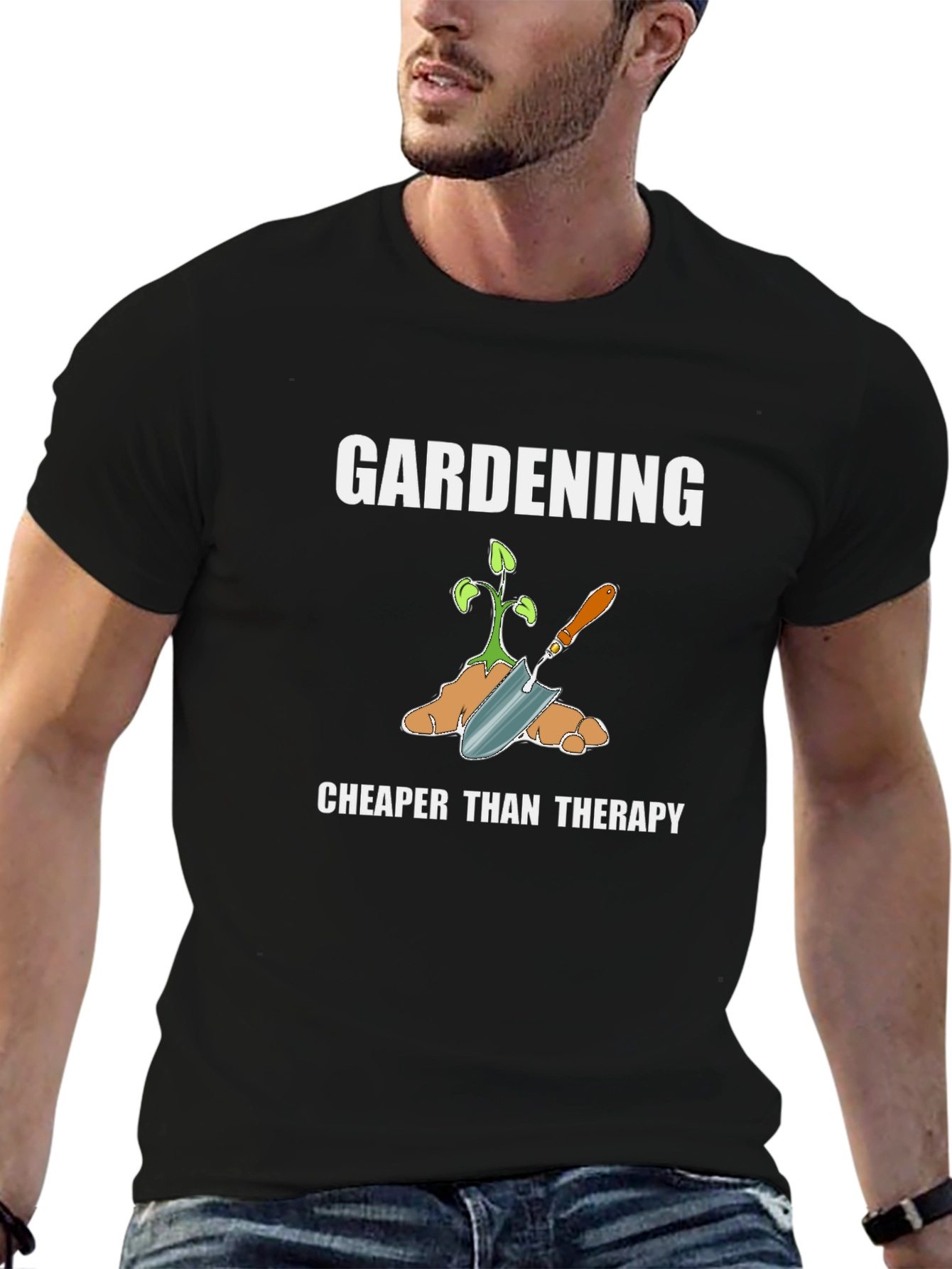 Gardening Cheaper Than Therapy Graphic T-Shirt