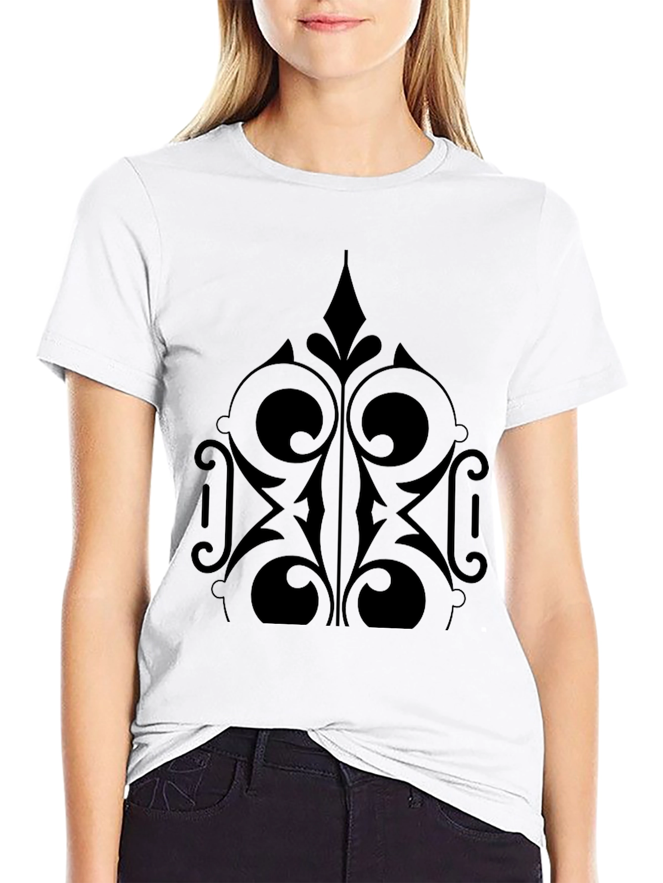 Ornate Black Graphic Tee