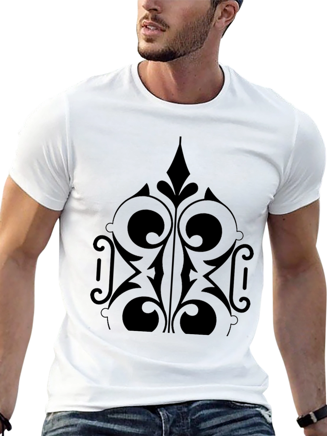 Ornate Black Graphic Tee