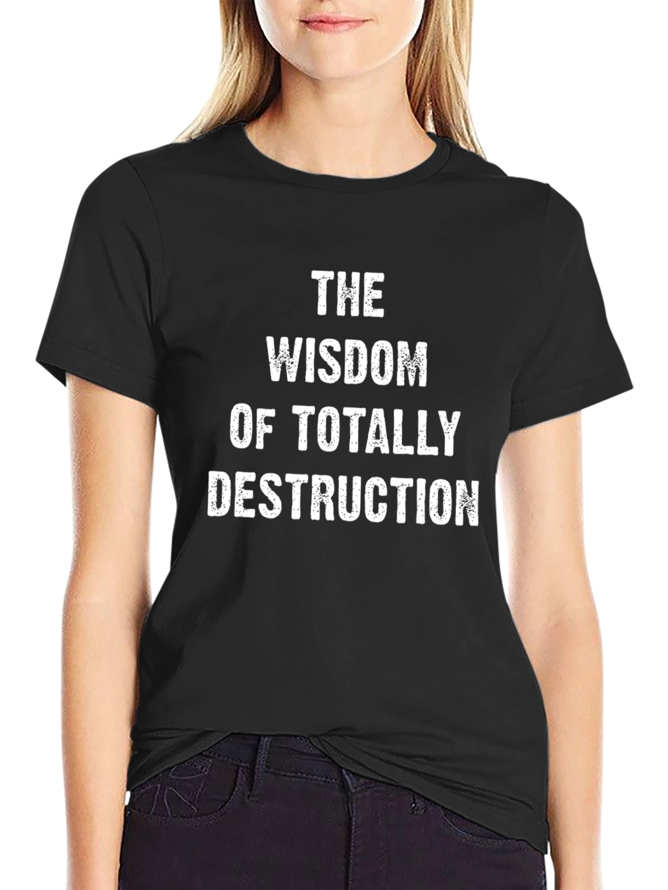 Wisdom of Totally Destruction Black Graphic Tee