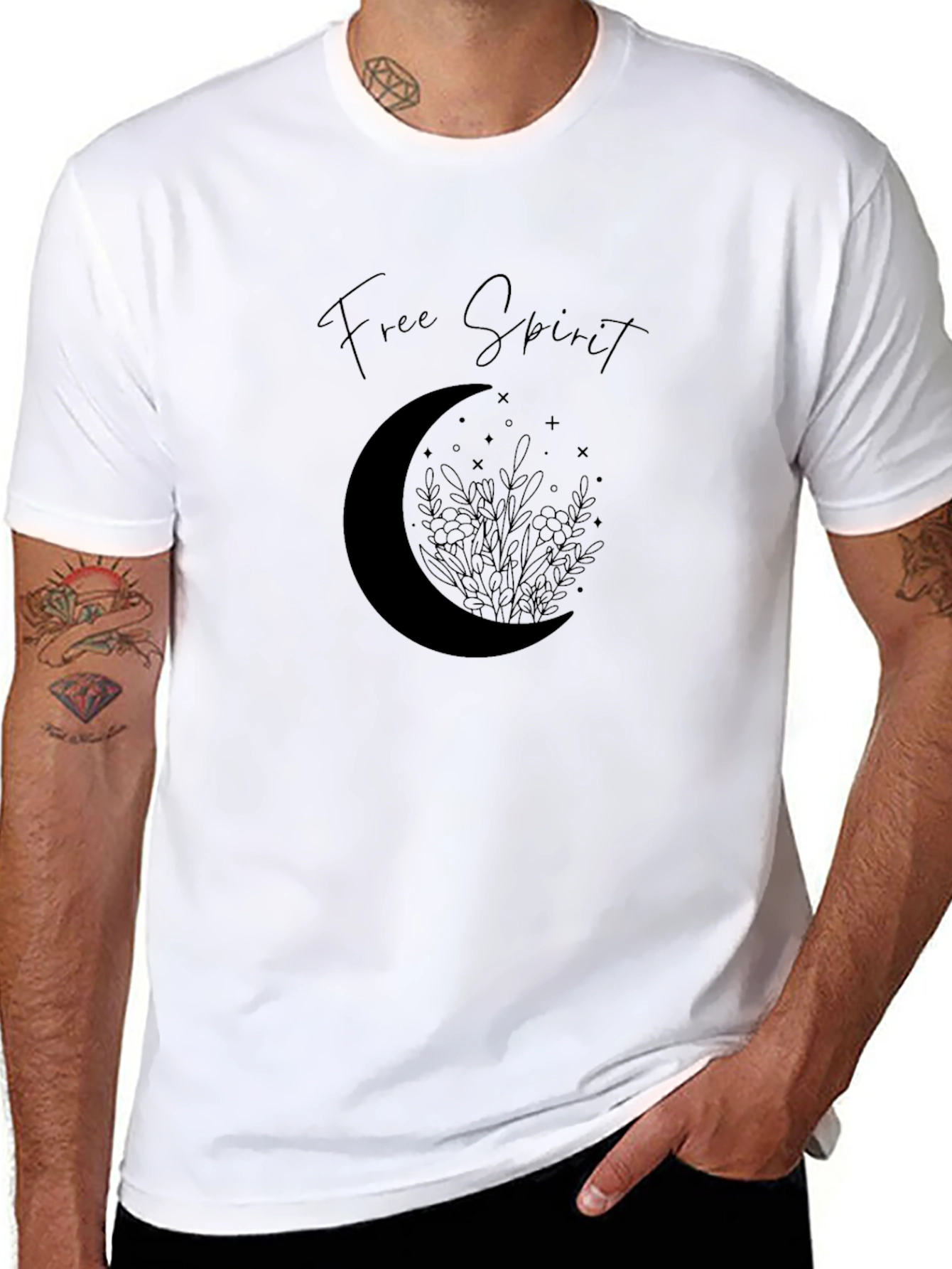 Free Spirit Crescent Moon Graphic Tee