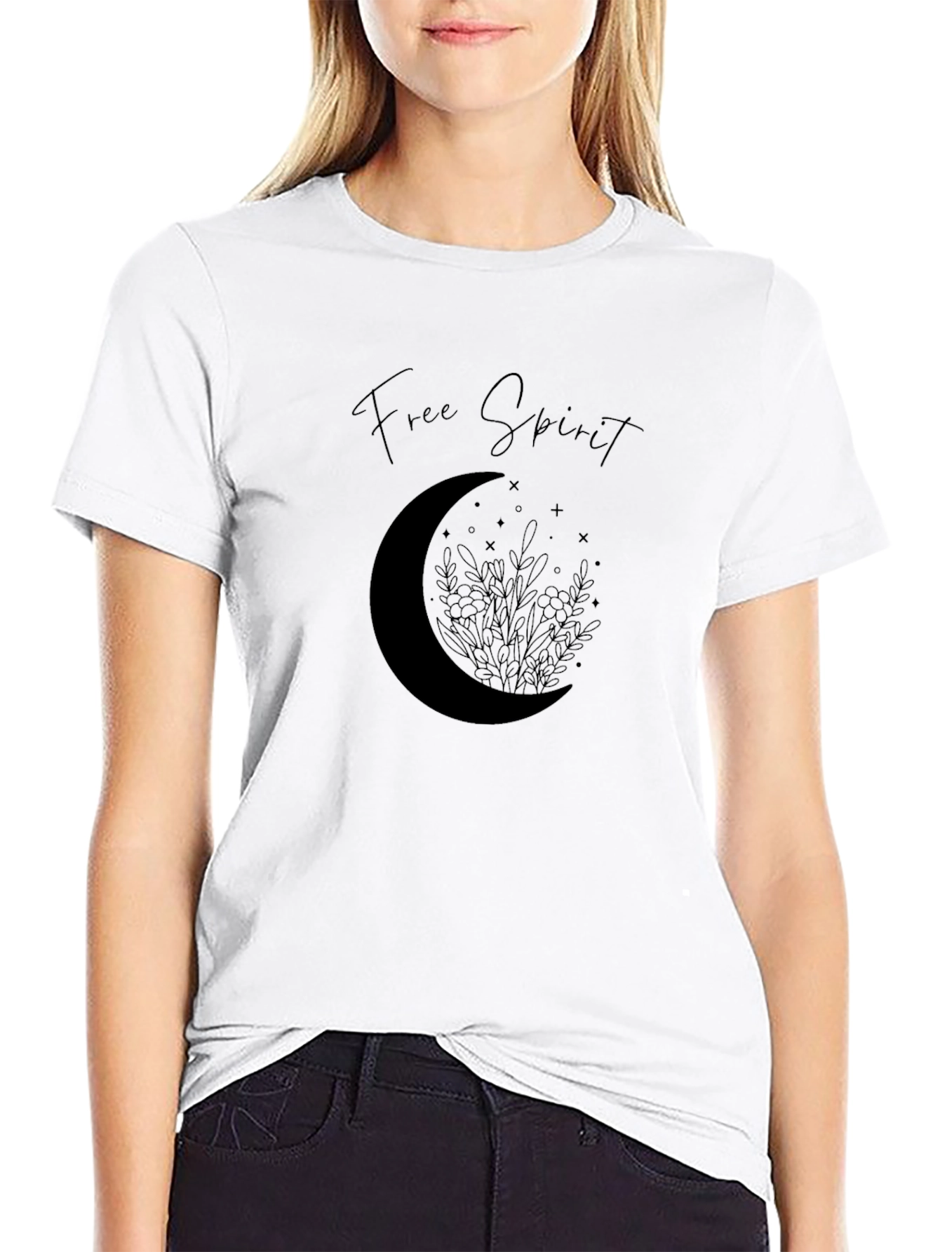 Free Spirit Crescent Moon Graphic Tee
