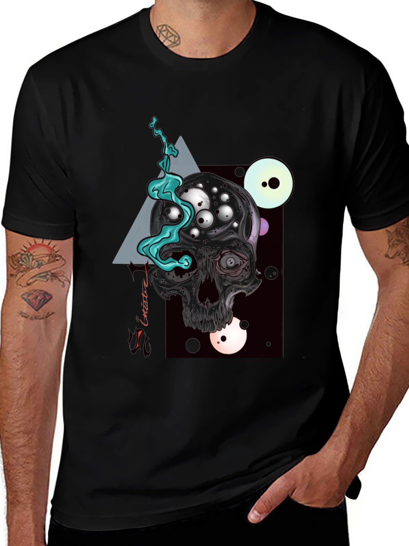 Dark Skull Graphic Tee - Unique Art T-Shirt