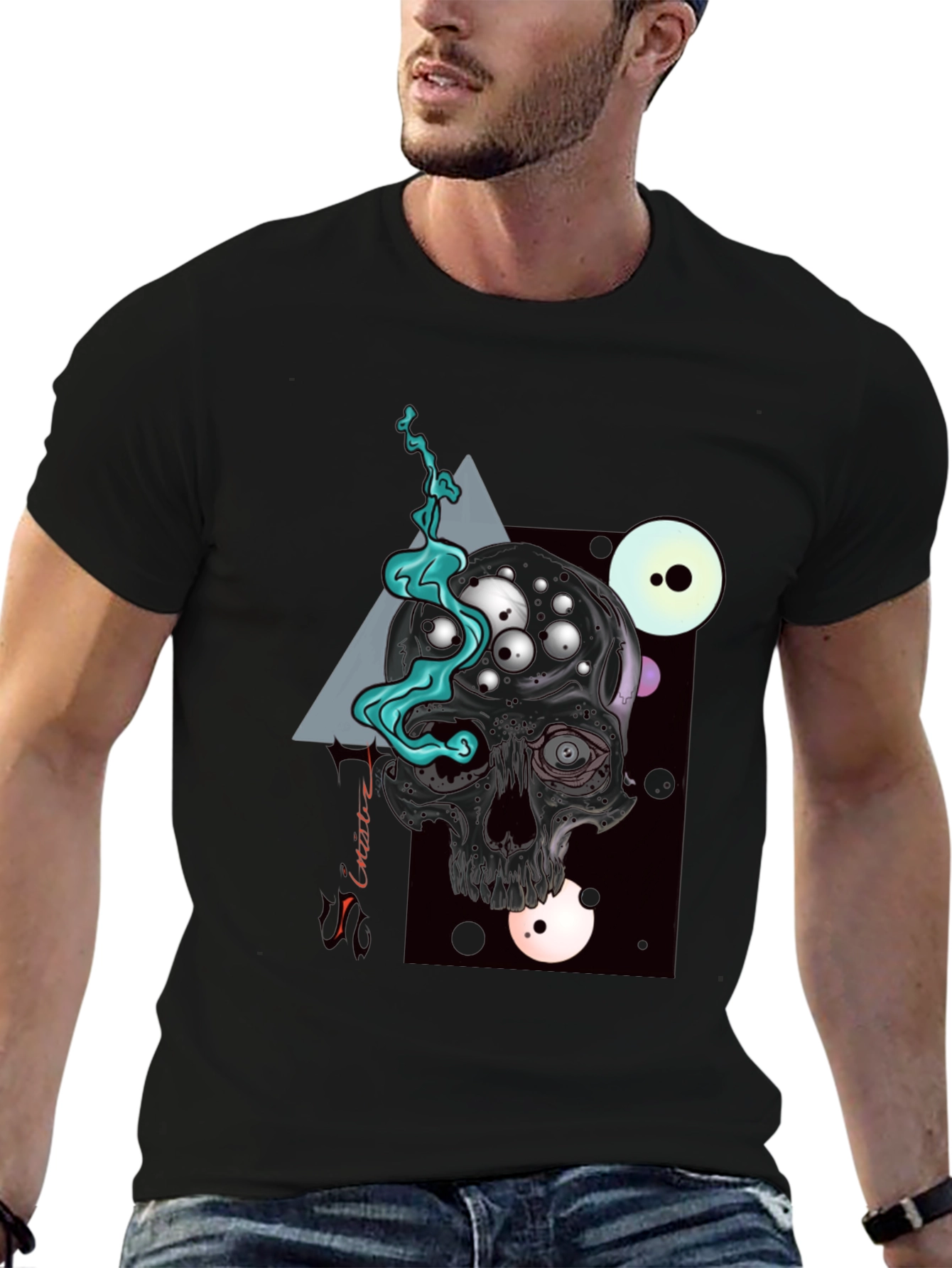 Dark Skull Graphic Tee - Unique Art T-Shirt