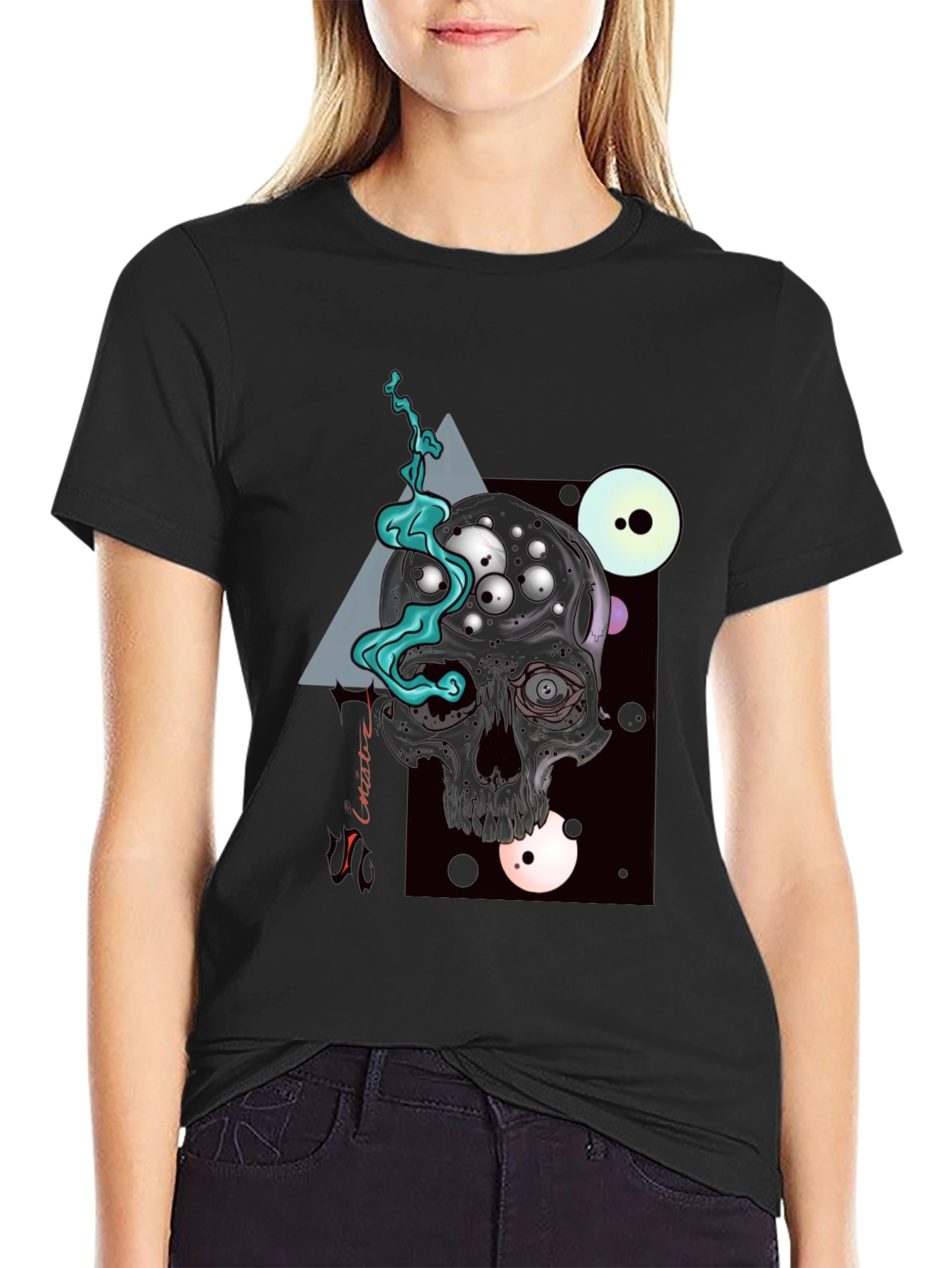 Dark Skull Graphic Tee - Unique Art T-Shirt