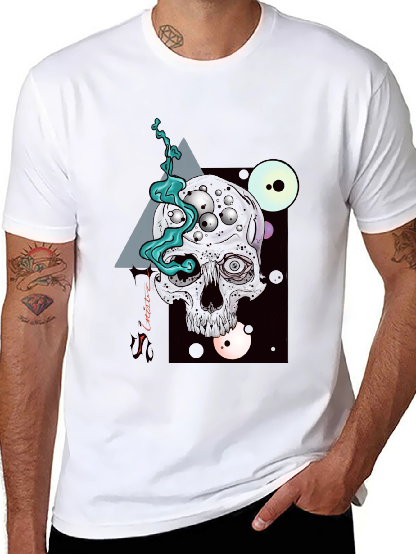 Dark Skull Graphic Tee - Unique Art T-Shirt