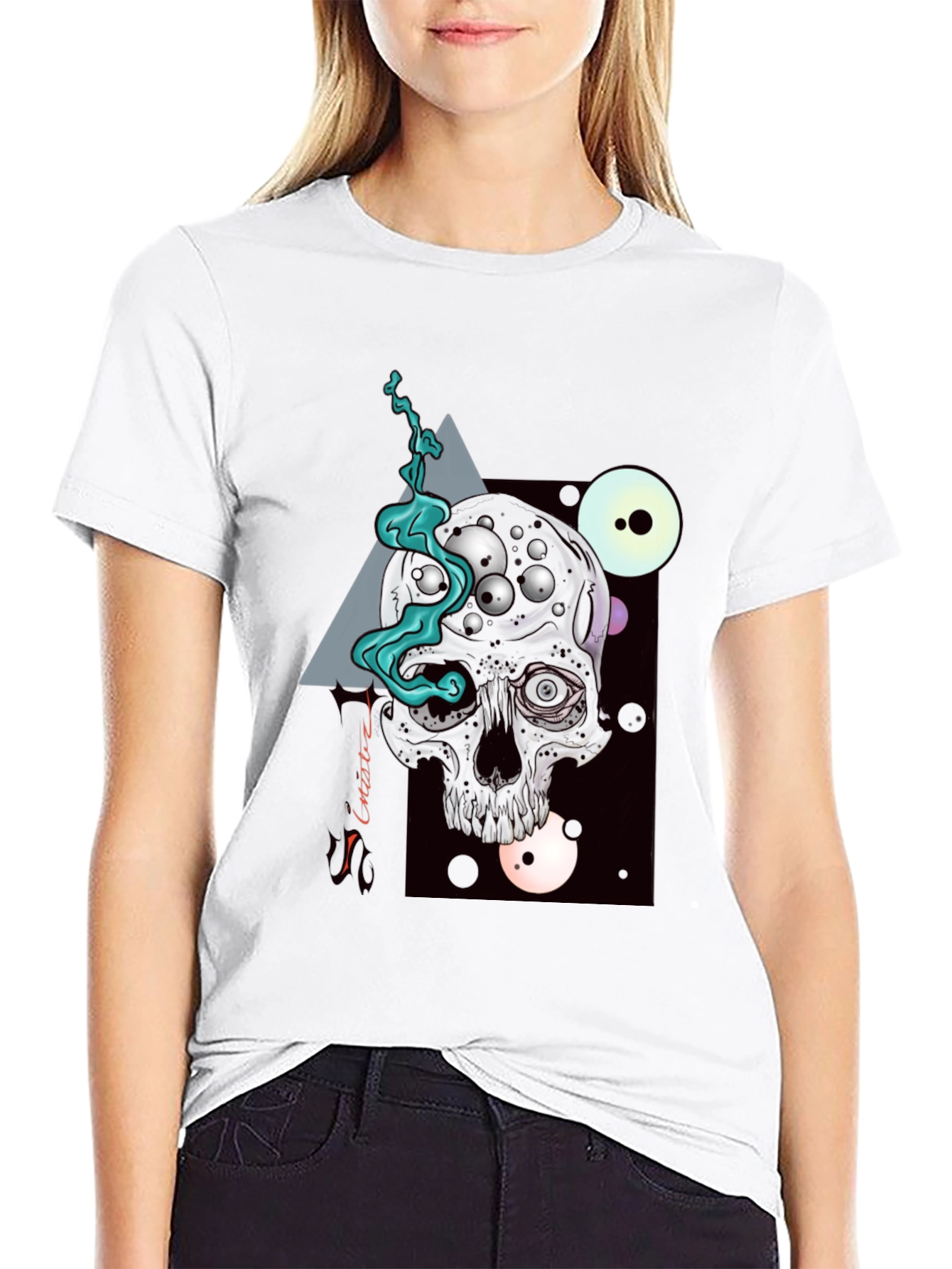 Dark Skull Graphic Tee - Unique Art T-Shirt