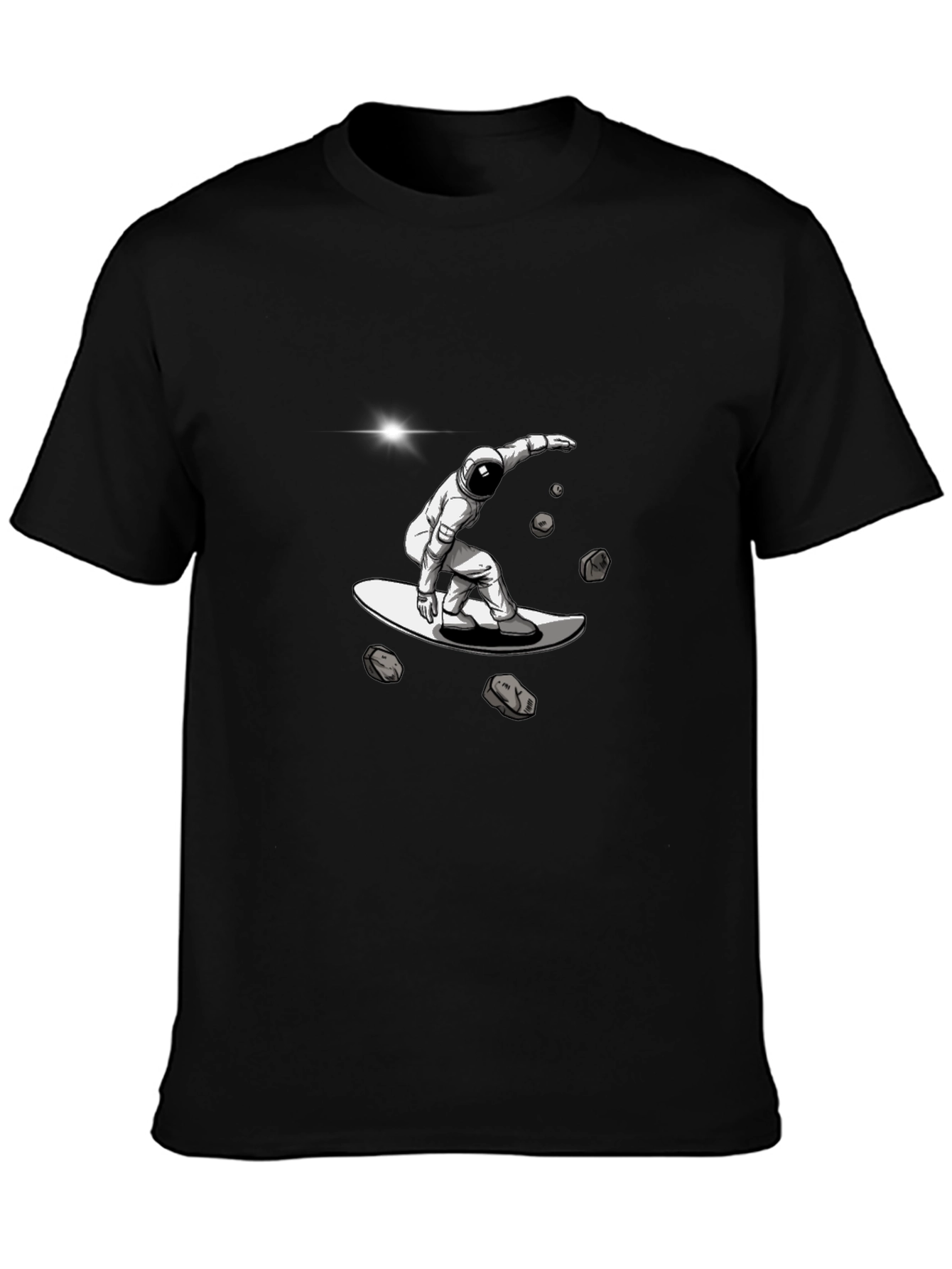 Astronaut Surfing T-Shirt - Galaxy Rider Tee