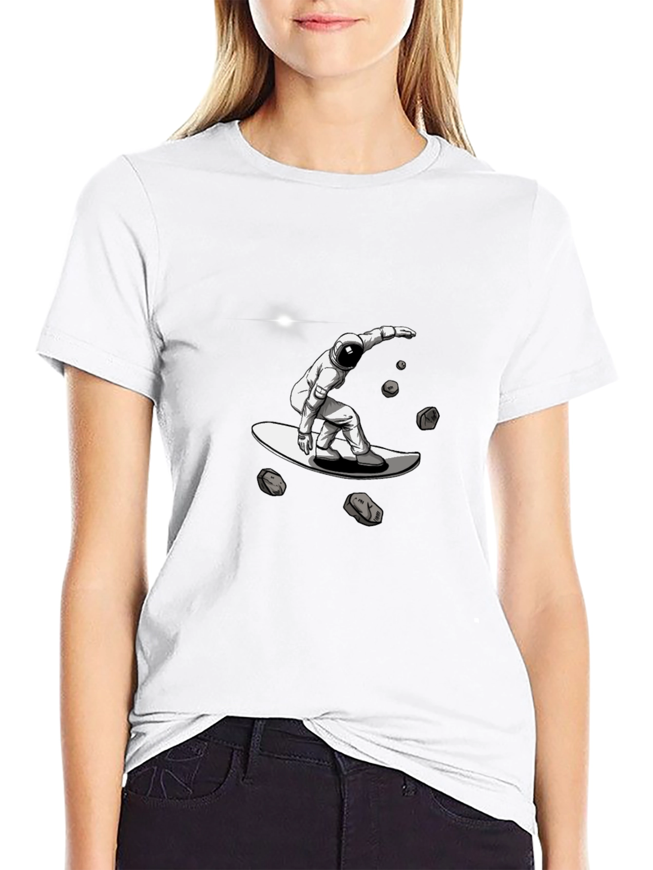Astronaut Surfing T-Shirt - Galaxy Rider Tee