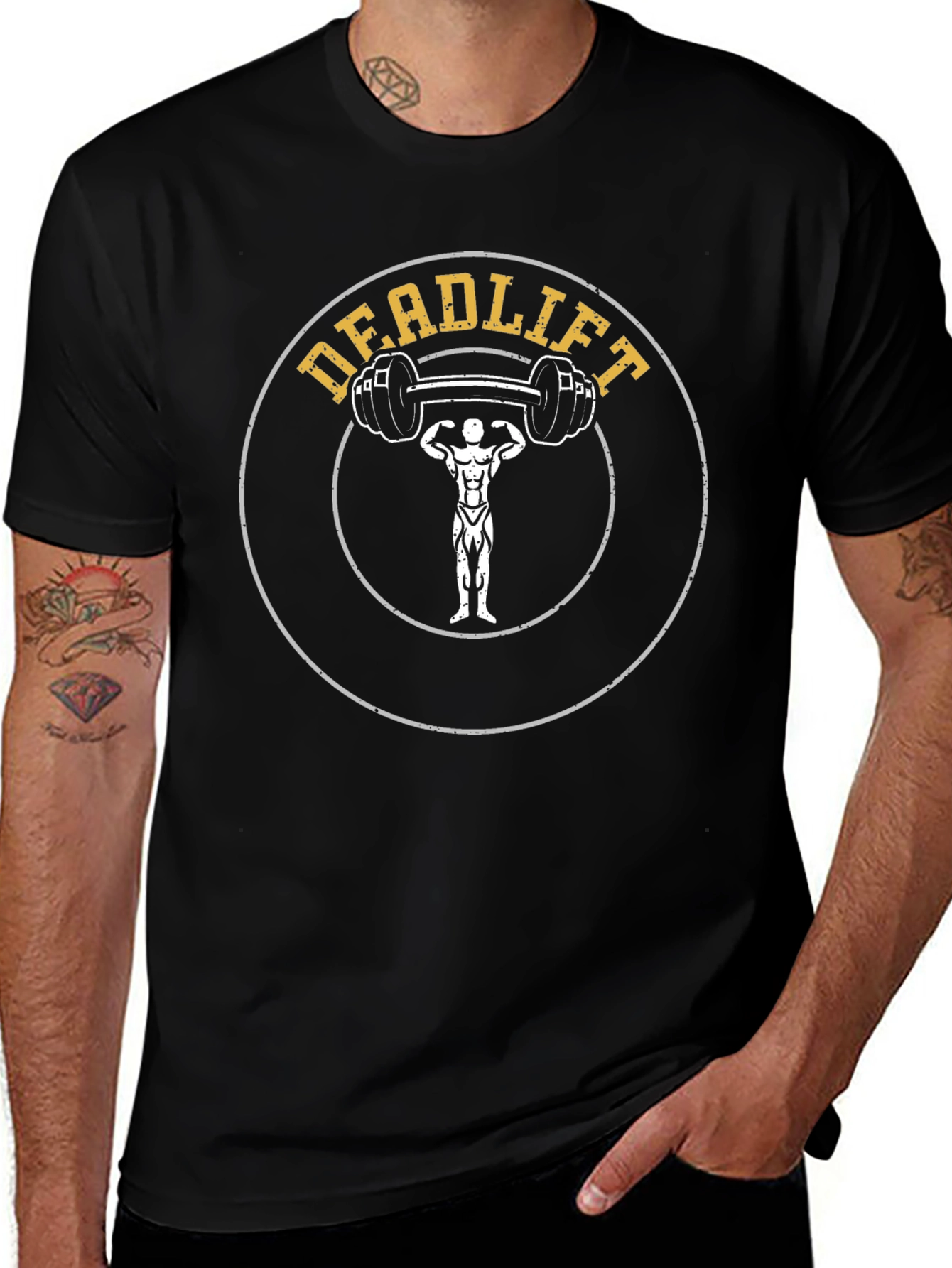 Deadlift Graphic Tee - Weightlifting Fitness Shirt