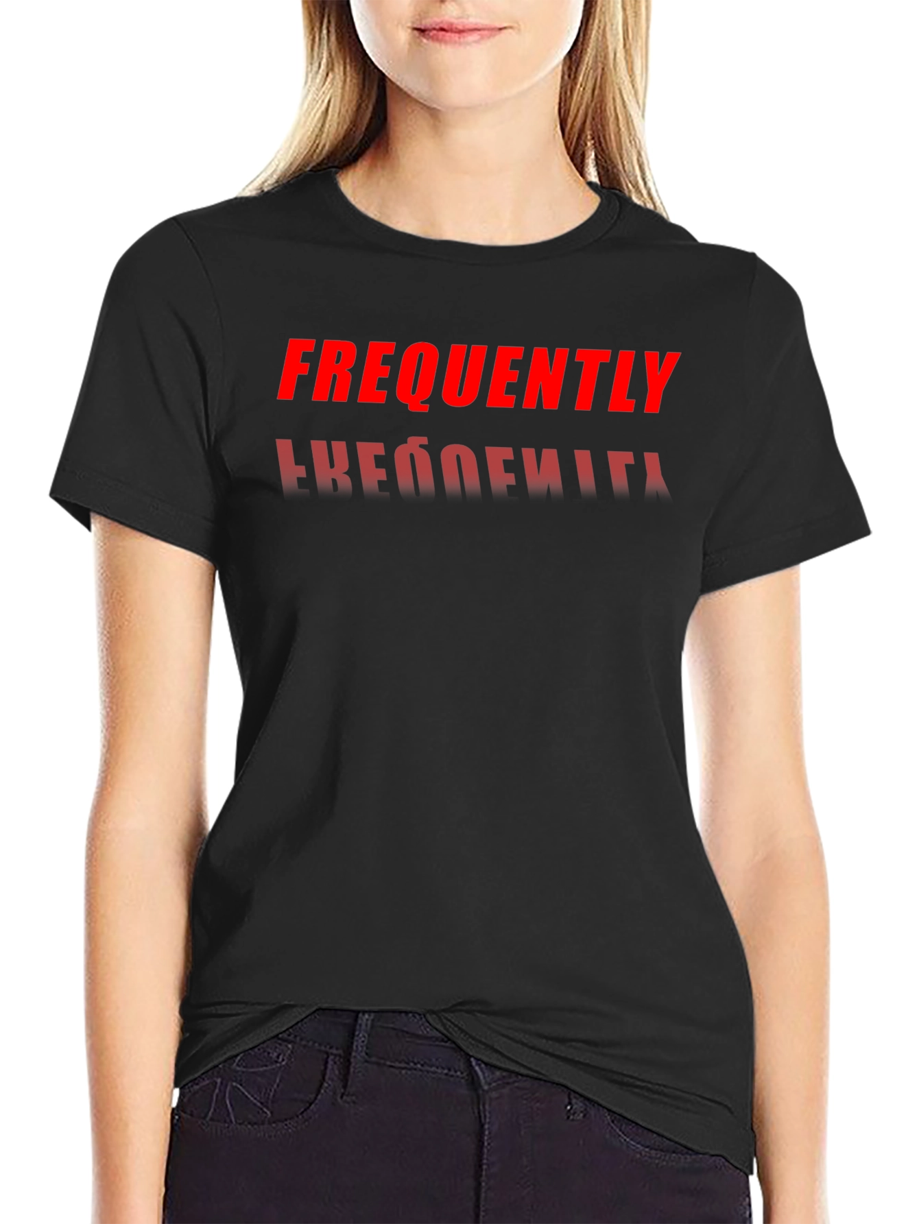 Frequently T-Shirt | Reflective Text Tee