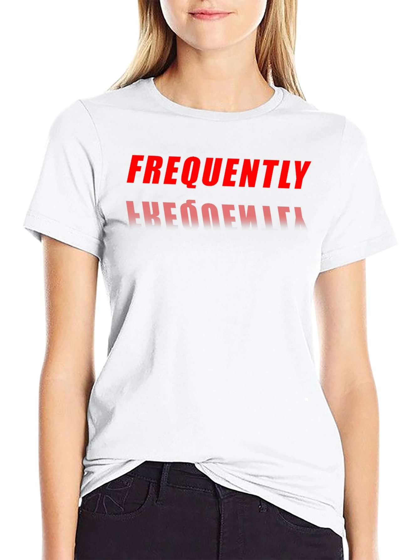 Frequently T-Shirt | Reflective Text Tee