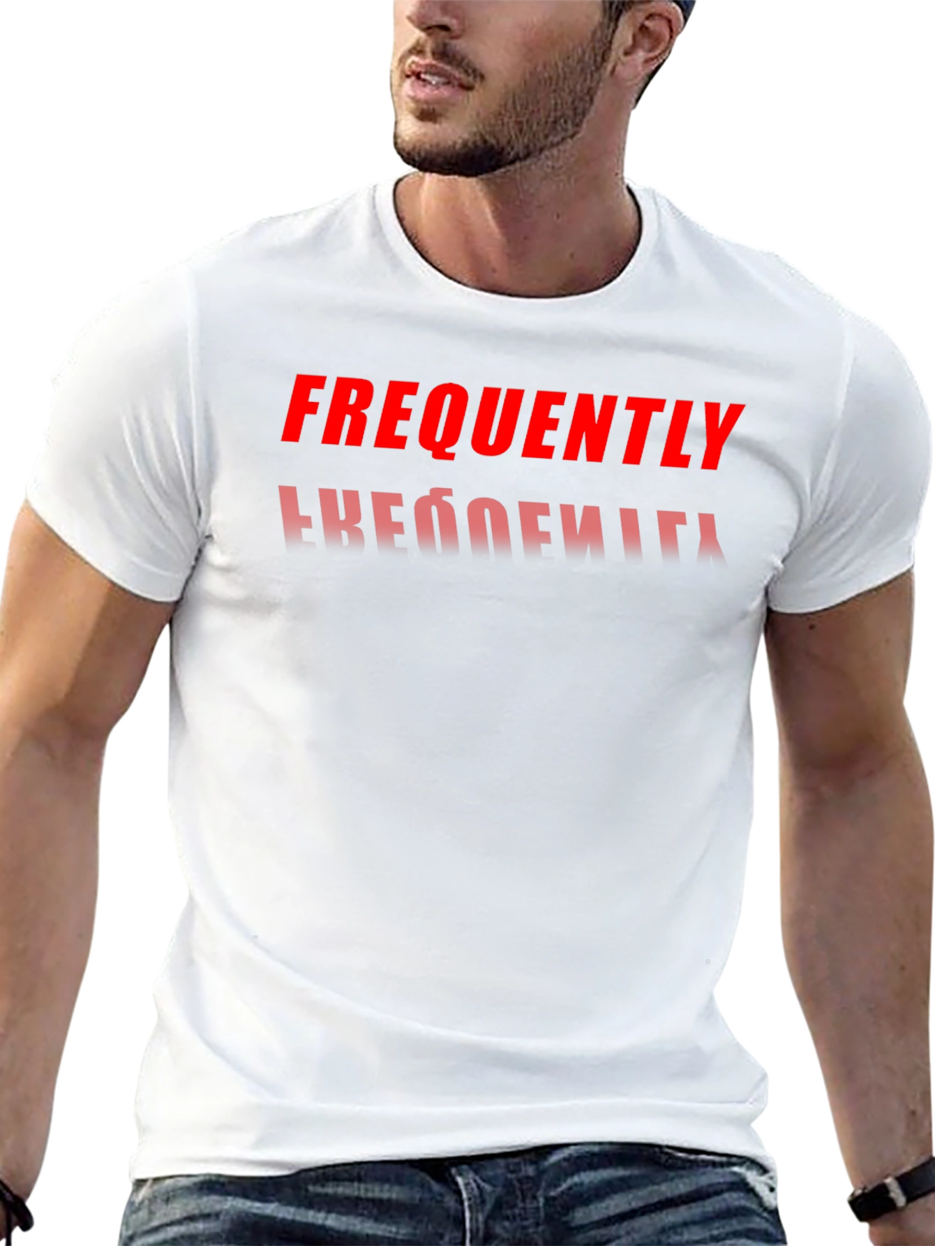 Frequently T-Shirt | Reflective Text Tee