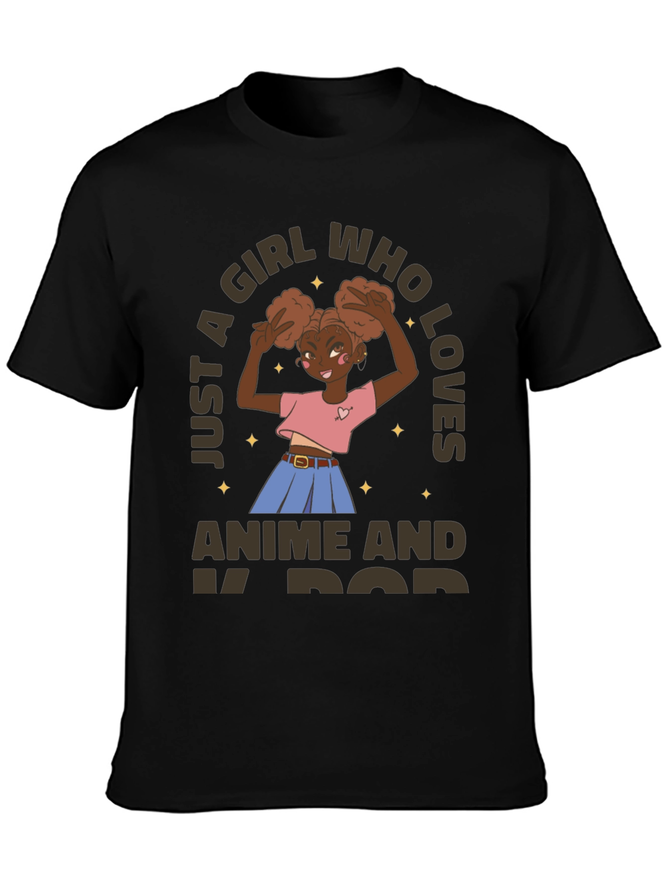 Anime & K-Pop Girls Graphic T-Shirt