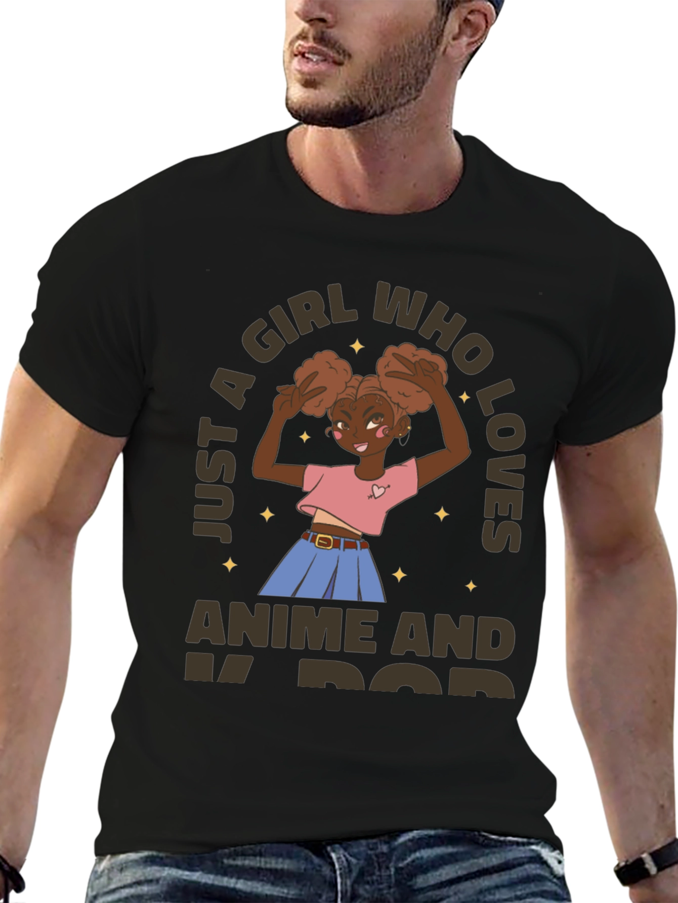 Anime & K-Pop Girls Graphic T-Shirt
