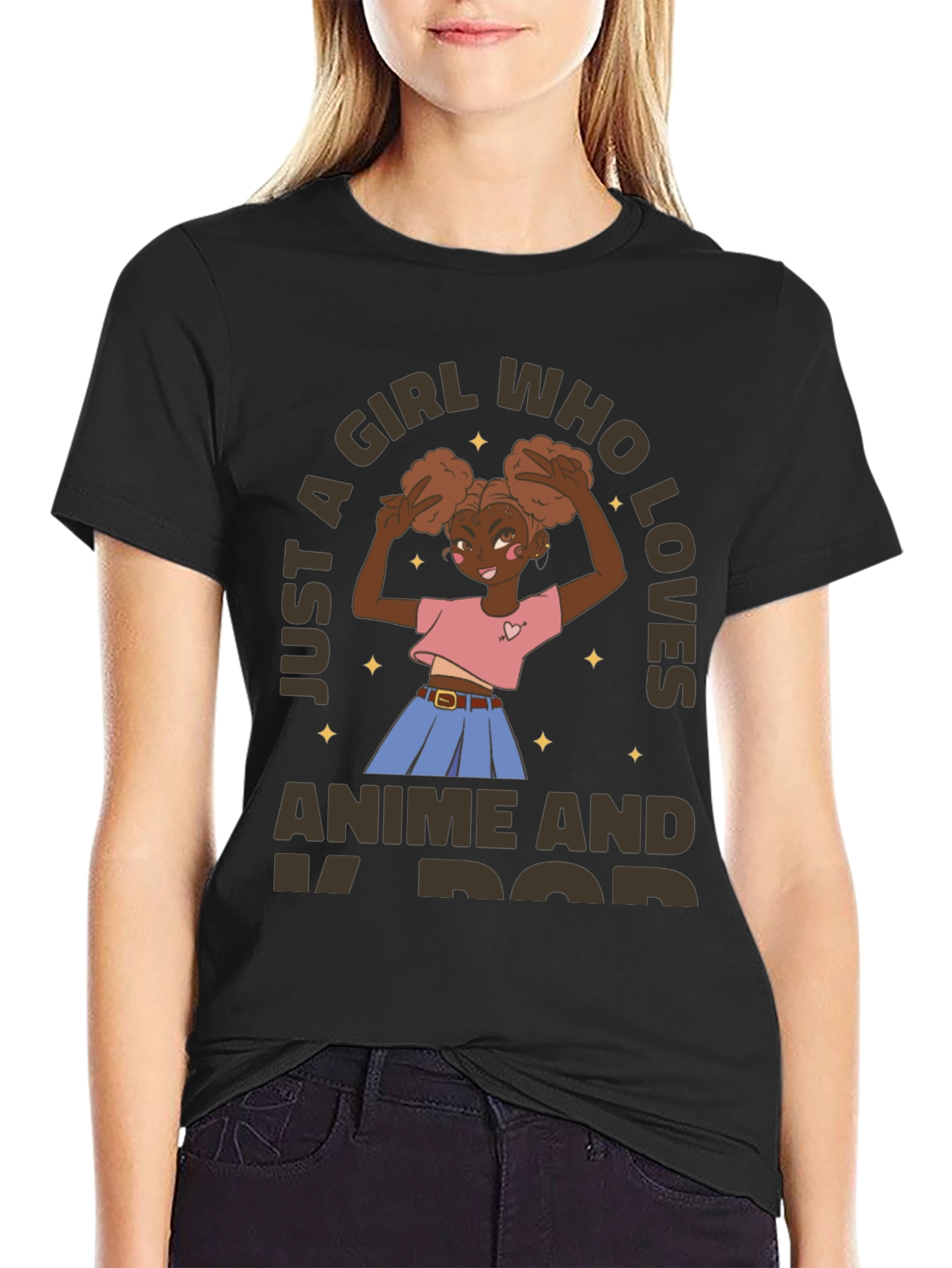 Anime & K-Pop Girls Graphic T-Shirt