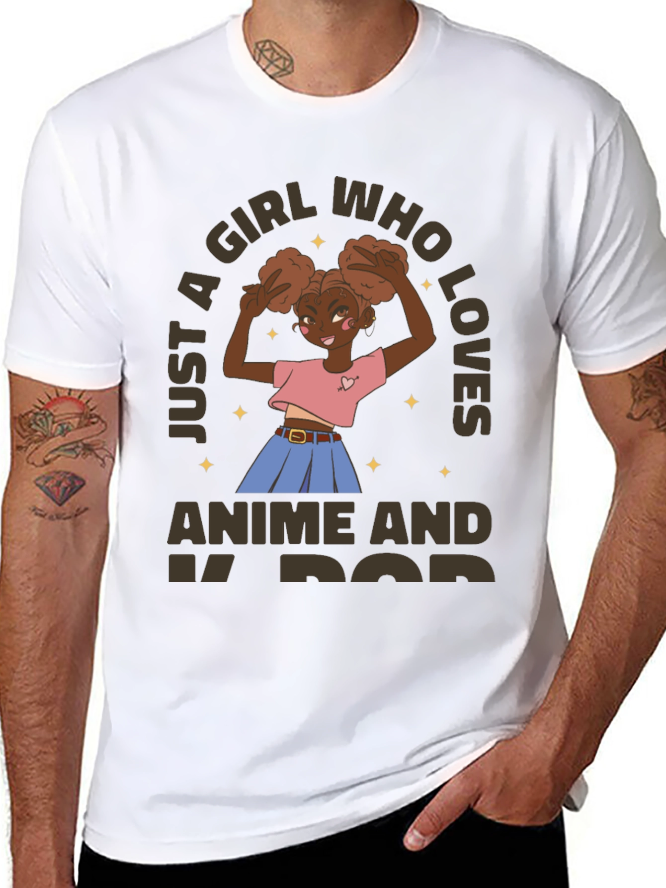 Anime & K-Pop Girls Graphic T-Shirt