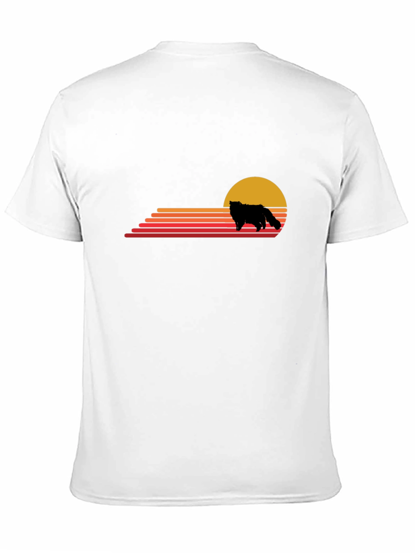 Retro Sunset Wolf Graphic Tee