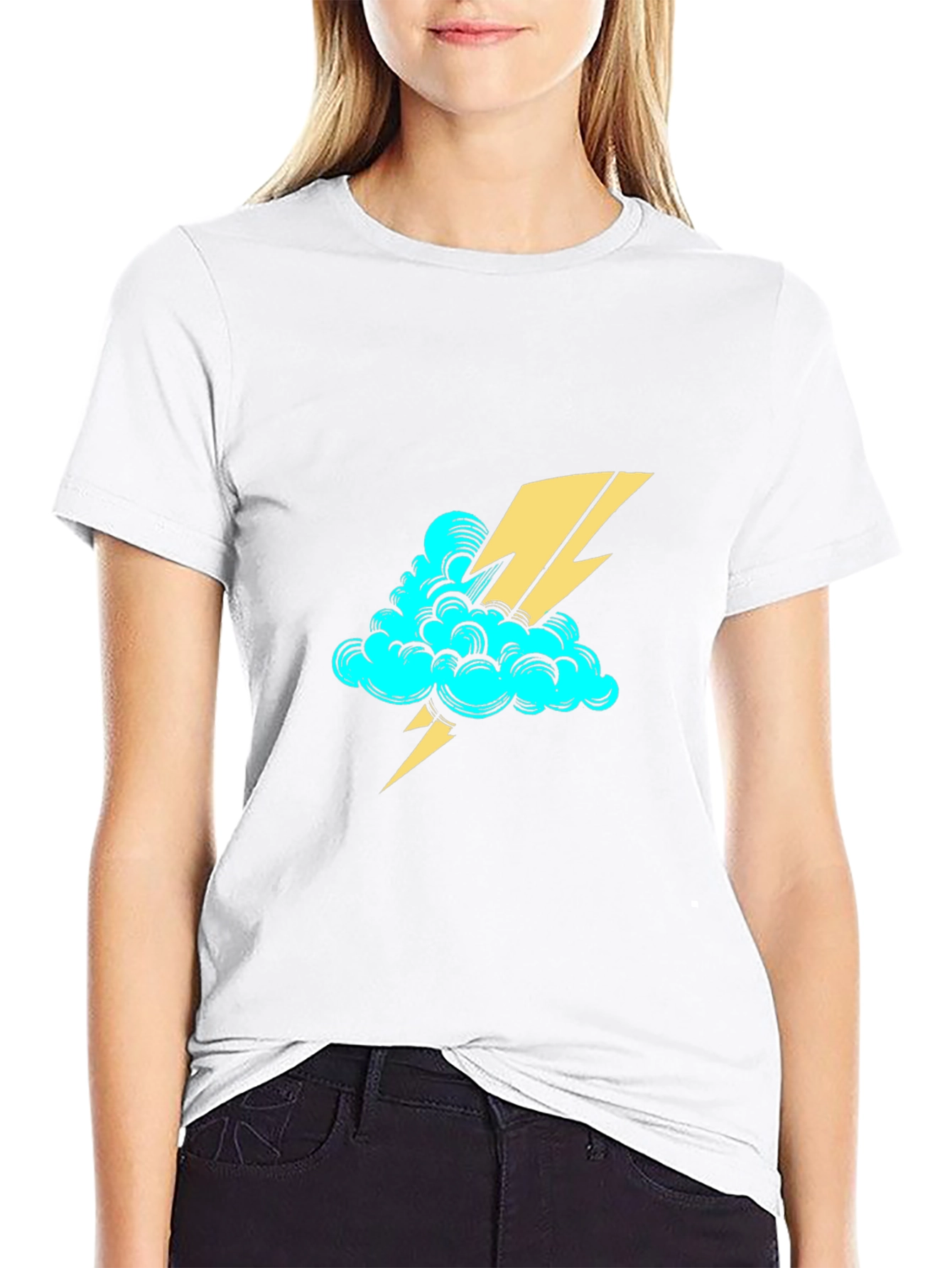 Cloud & Lightning Bolt Graphic Tee