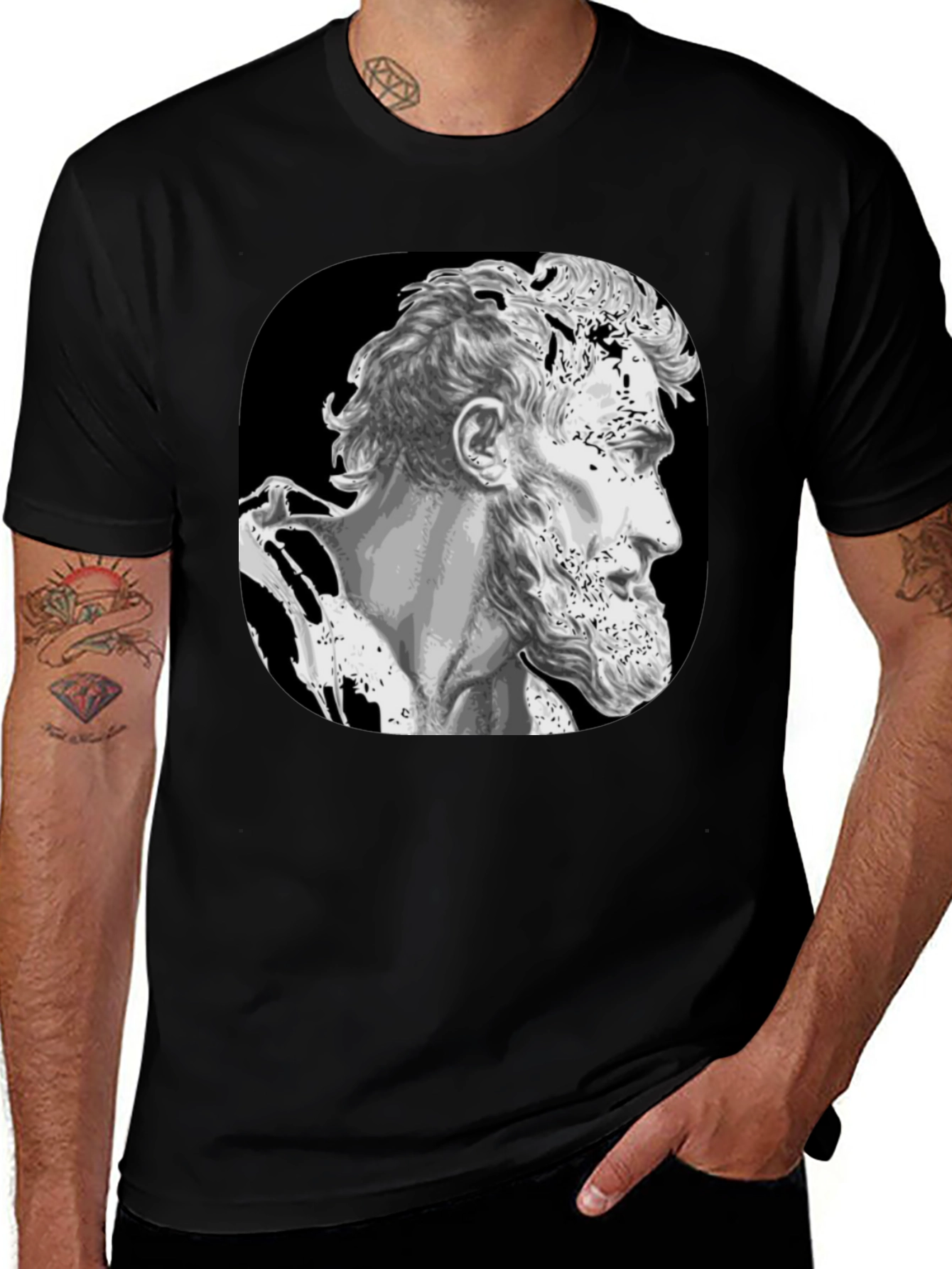 Lincoln Bust Graphic Black T-Shirt
