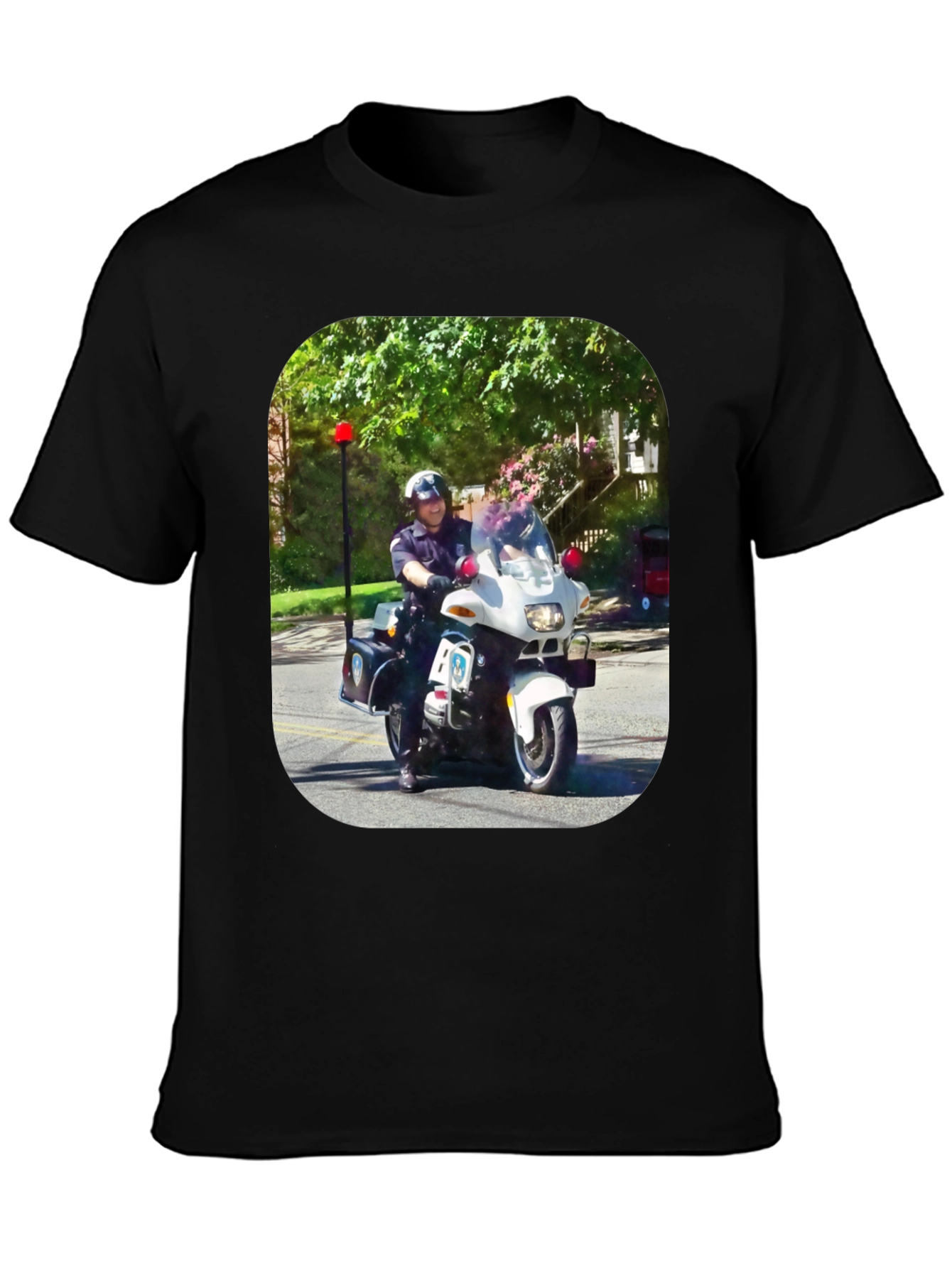 Motorcycle Cop Graphic T-Shirt