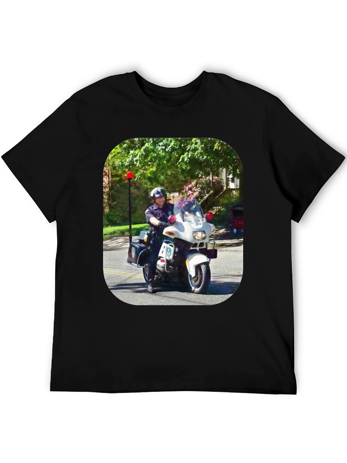 Motorcycle Cop Graphic T-Shirt
