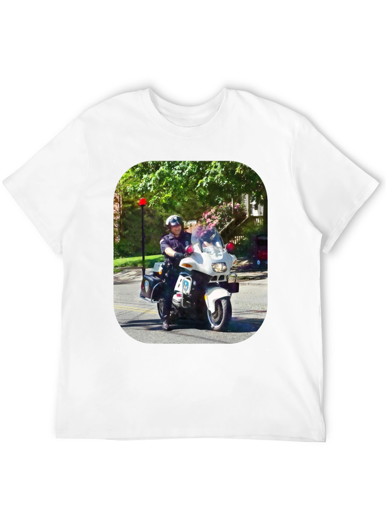 Motorcycle Cop Graphic T-Shirt