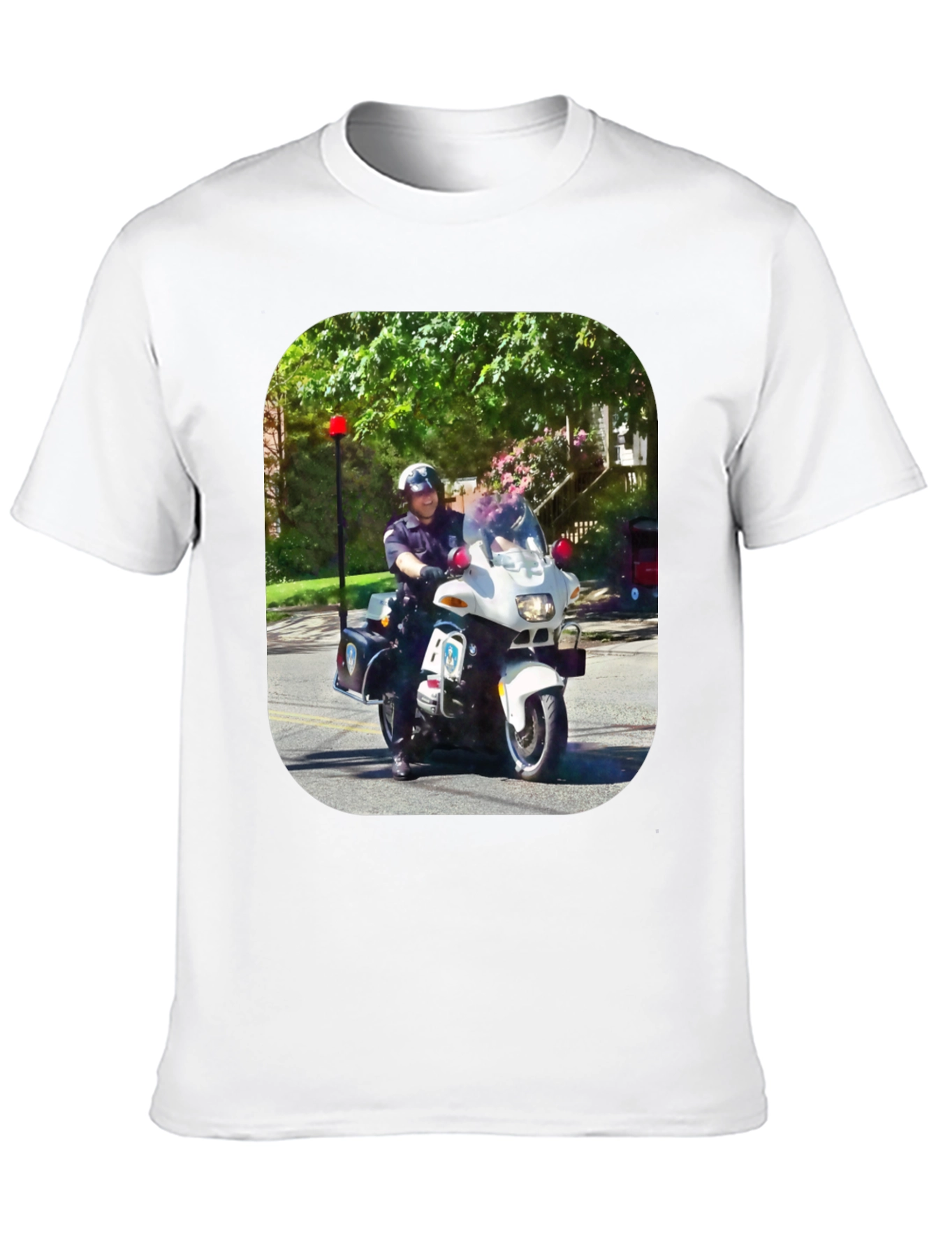 Motorcycle Cop Graphic T-Shirt
