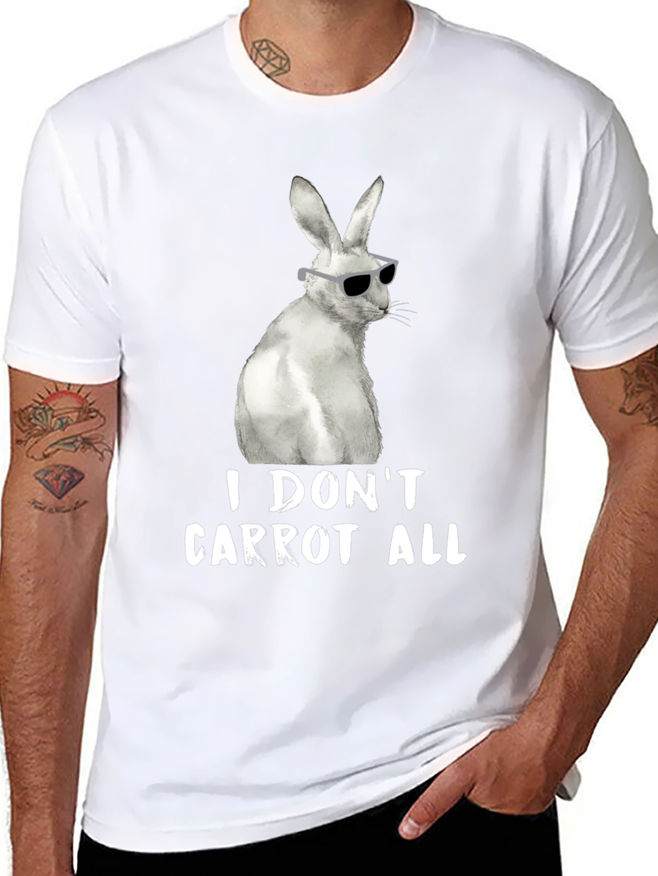 Cool Rabbit T-Shirt - I Dont Carrot All