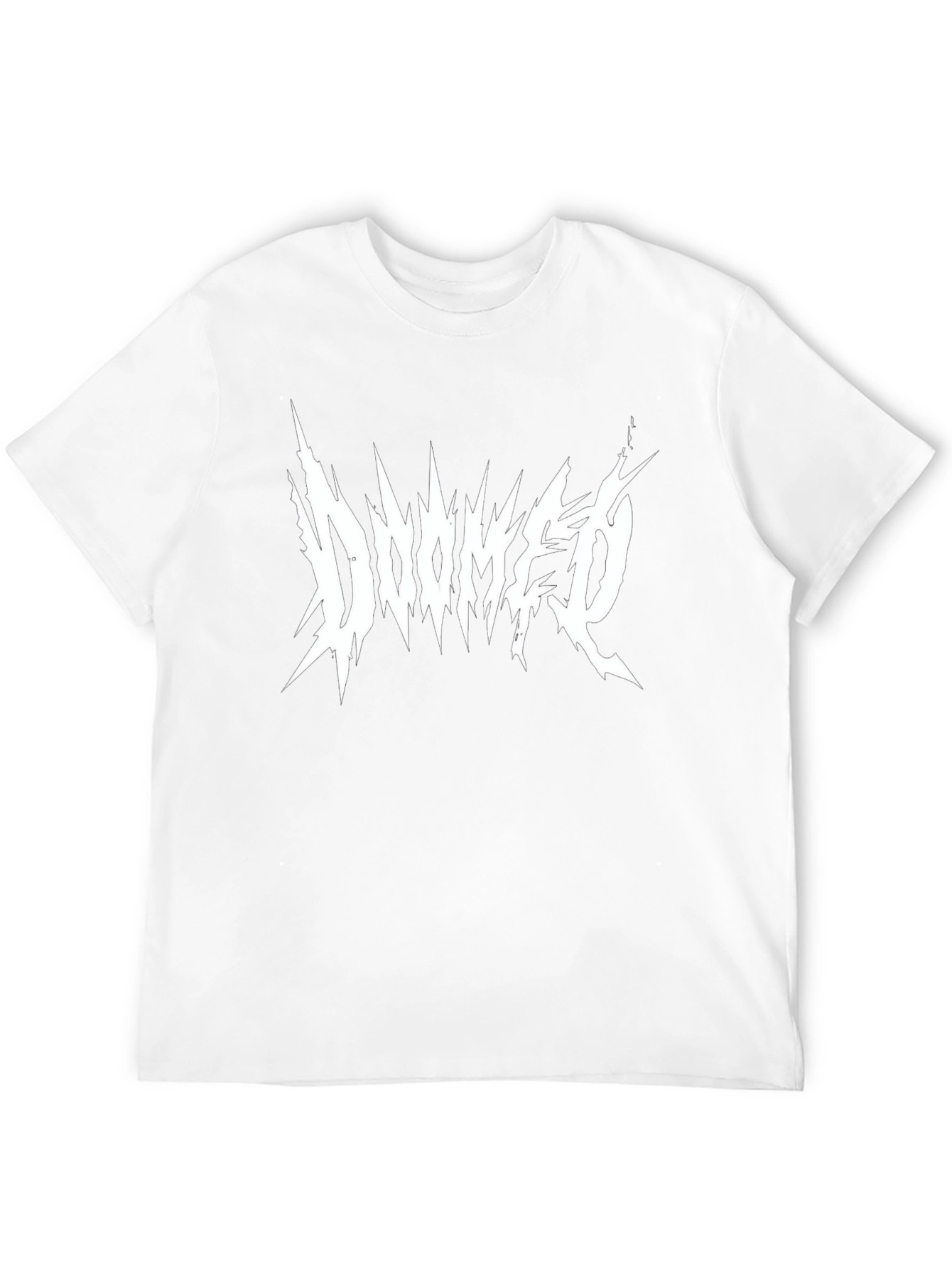 Doomed Black T-Shirt - Graphic Print Metal Band Style