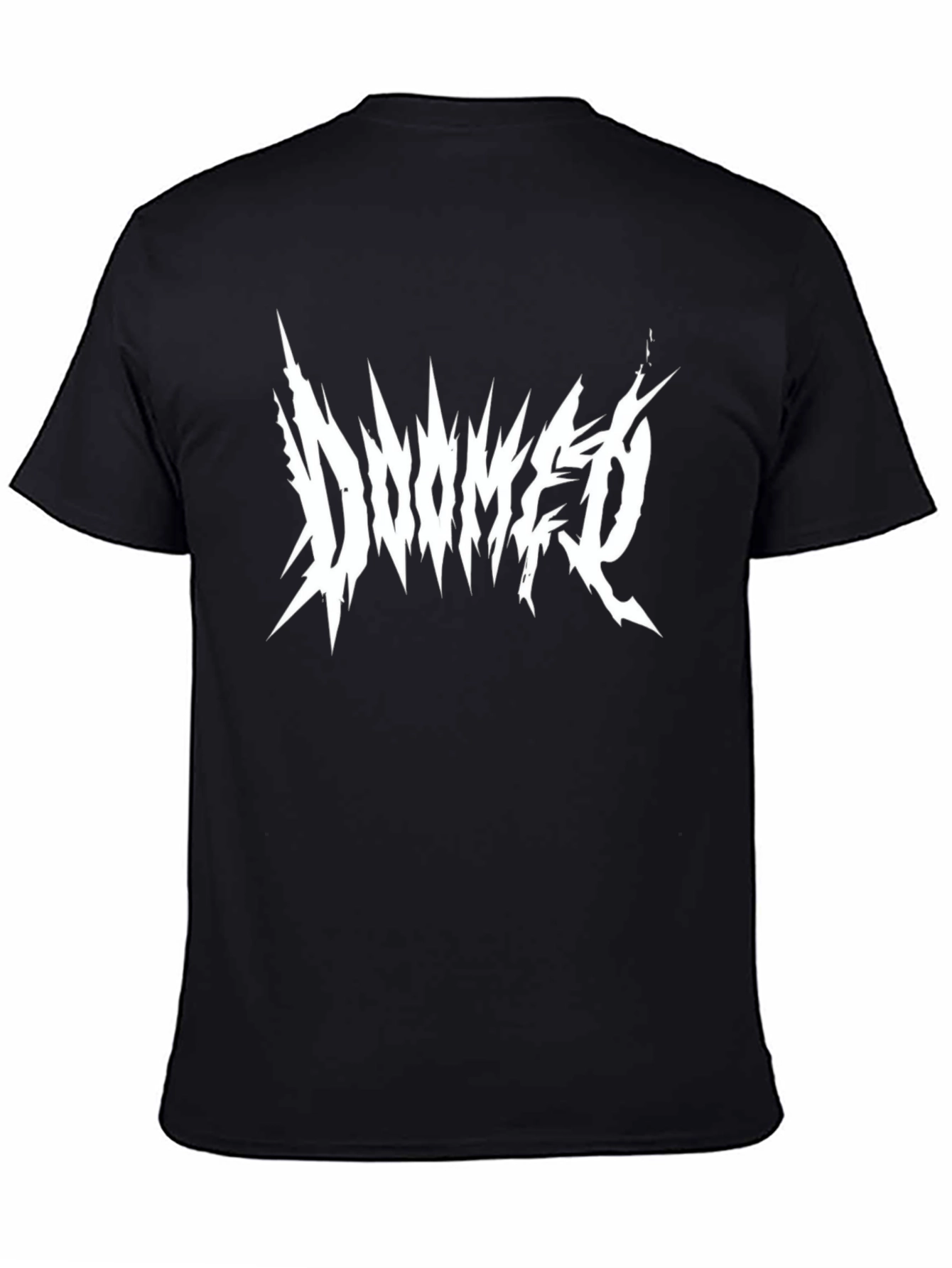 Doomed Black T-Shirt - Graphic Print Metal Band Style