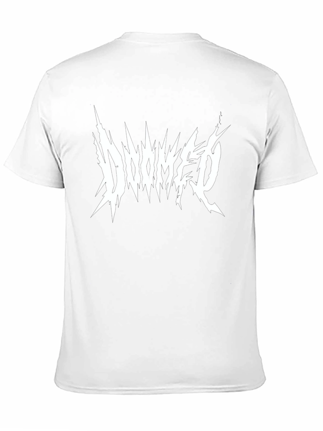 Doomed Black T-Shirt - Graphic Print Metal Band Style